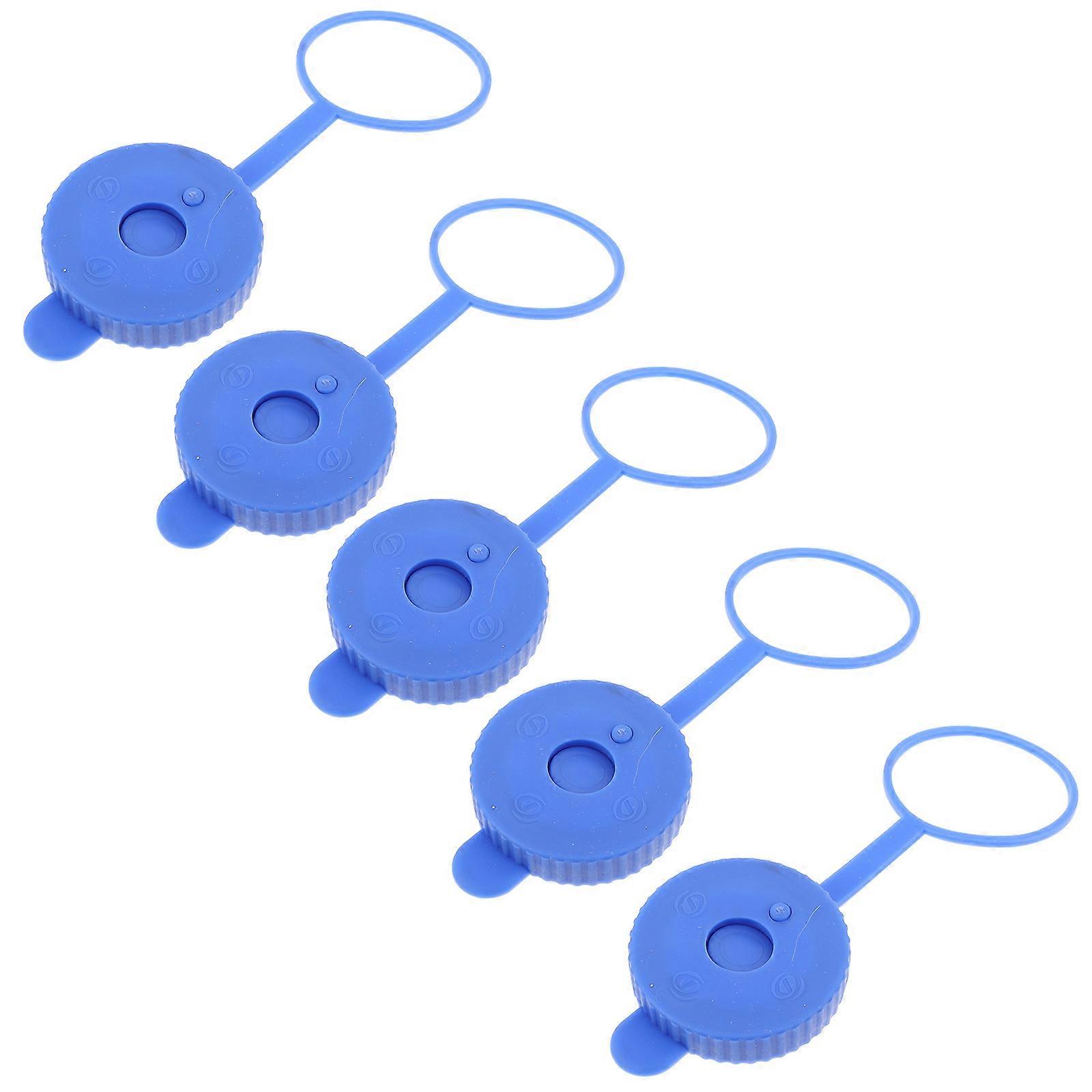 Reusable Silicone Water Jug Caps For Home And Office Applications Featuring Anti Spill and Dustproof Function 5Pcs