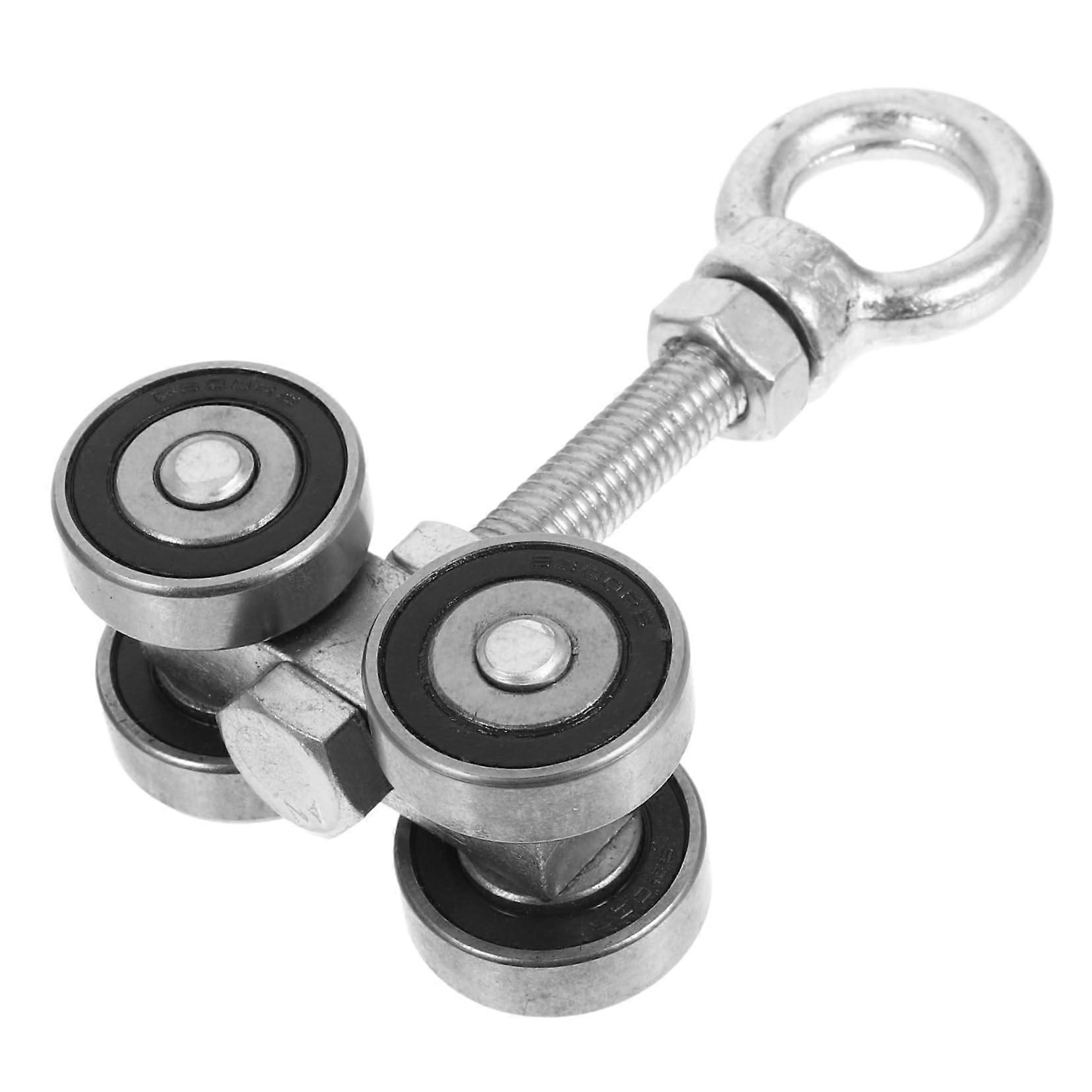 Sliding Door Roller High Performance Trolley Assembly Removable Metal Roller Double Bearing Design High Load Capacity for Stable Sliding