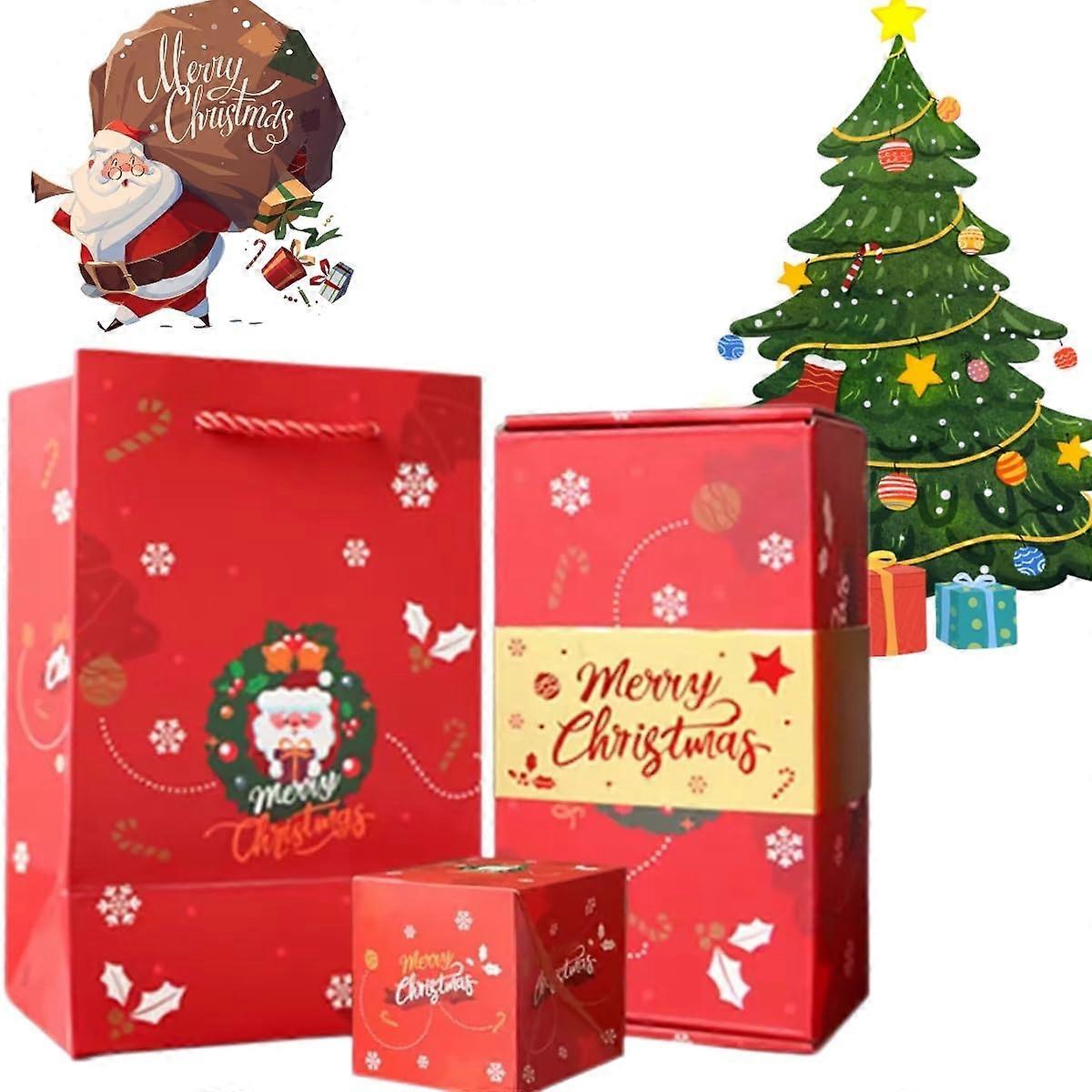 Weihnachts-Explosionsgeschenkbox, Rote Pop-Up-Überraschungsgeschenkbox, 20 Stück, Explosive Geldgeschenkbox für Weihnachten