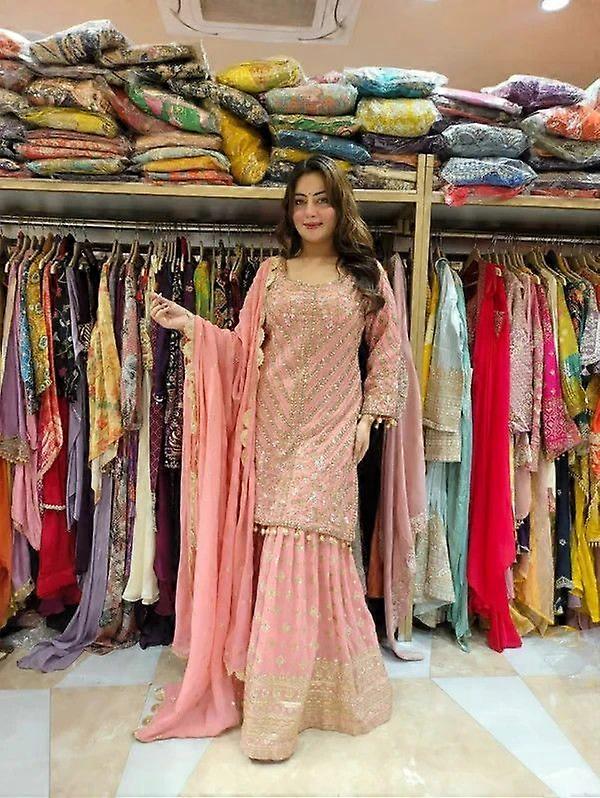 Women's Designer Party Wear Top-Plazzo & Dupatta Set