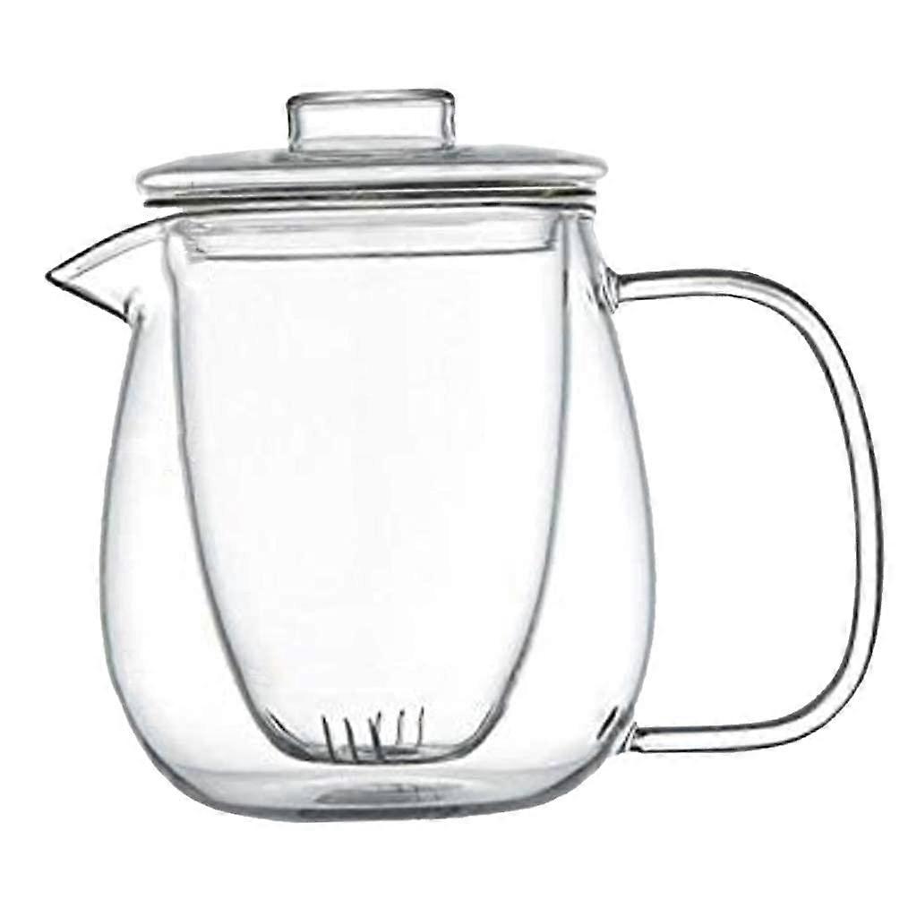Borosilicate Clear Glass Teapot Removable Infuser Small and Exquisite (550ml)