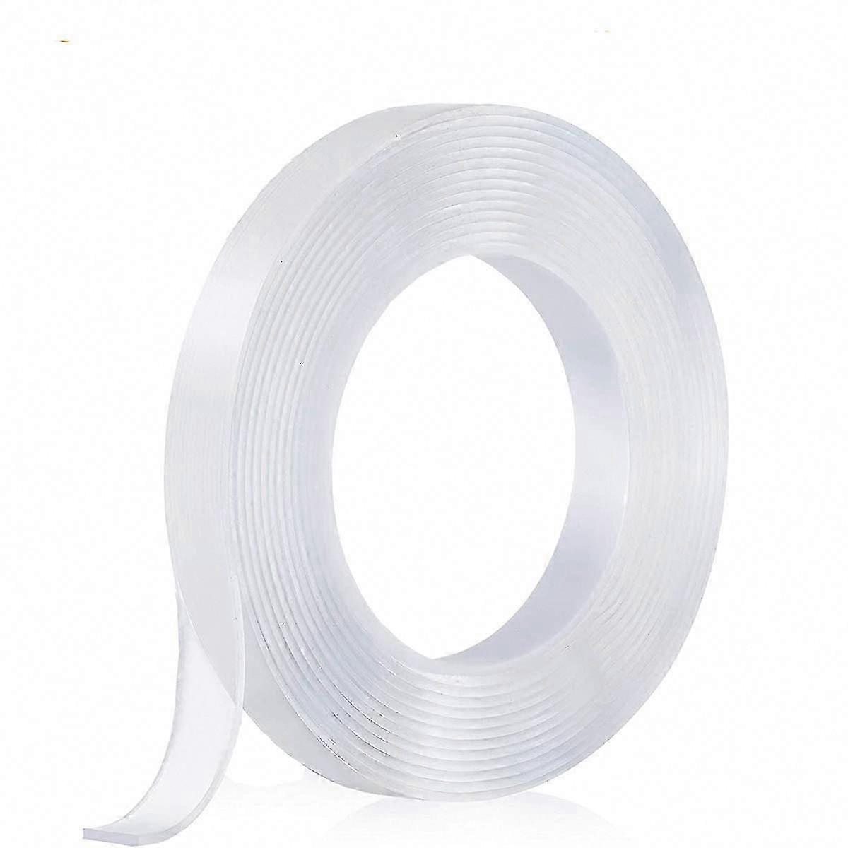 Strong Washable Double Sided Tape - Clear Adhesive for Home & Industrial Use 10m x 10mm No Residue Multi-Purpose