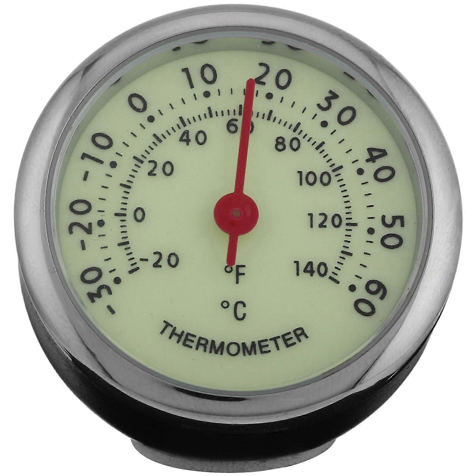 Car Thermometer For With Luminous Display Multi-Functional Self Adhesive Thermometer For Vehicle Temperature Automotive Accessories