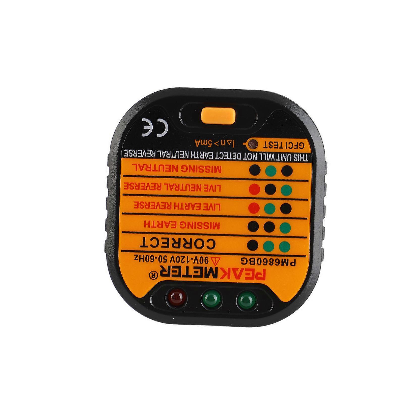 Socket Detector Compact Size Polarity Phase Tester for Office Sockets Electric Maintenance Testing
