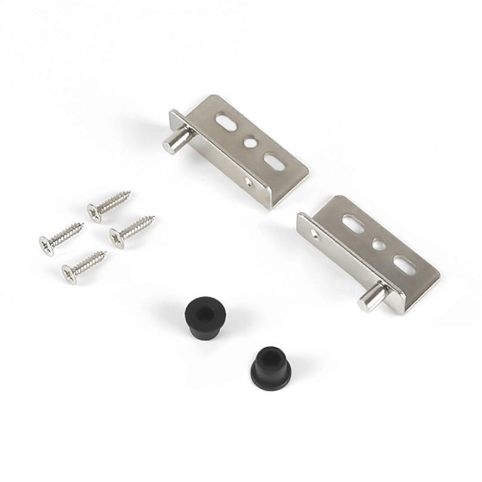 Cold Rolled Steel Corner Code Fastener Heavy Duty Concealed Shaft Door Hinges L Shape Bracket Nickel Finish 2-Pack