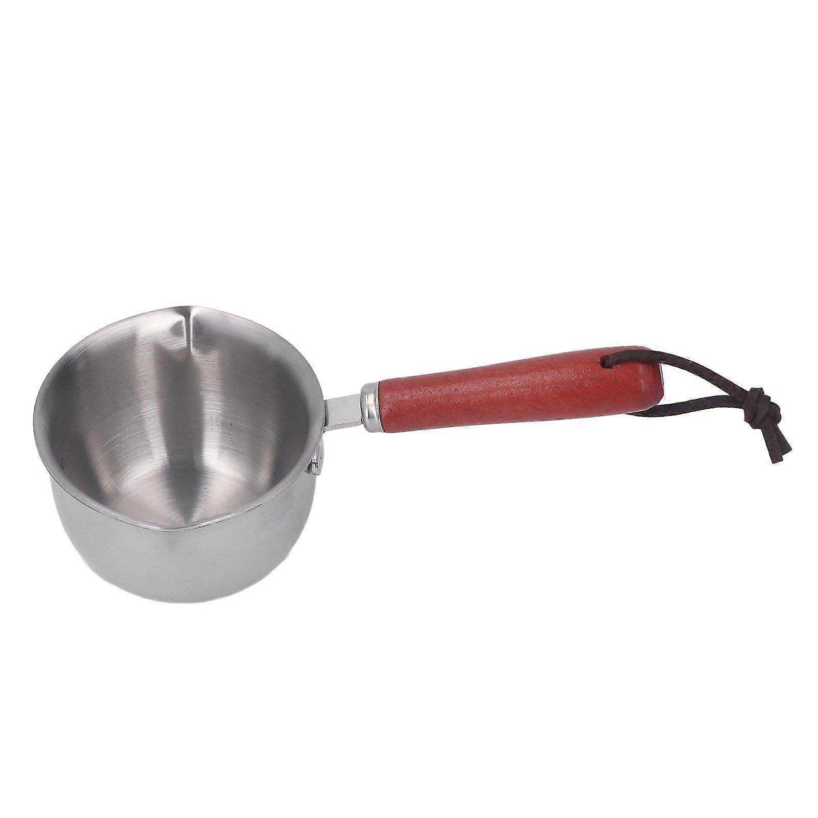 Βούτυρο Γάλακτος Καφέ Warmer, Mini 304 Ανοξείδωτο Δοχείο Βουτύρου με 2 Στόμια για Θέρμανση Γάλακτος και Λιωμένου Βουτύρου