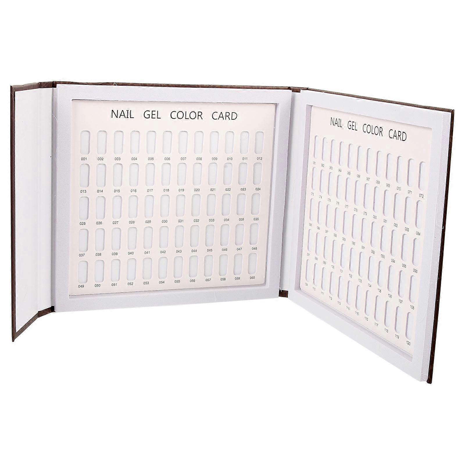 120 Nail Colors Display Chart for Gel Polish with Nail Samples Book