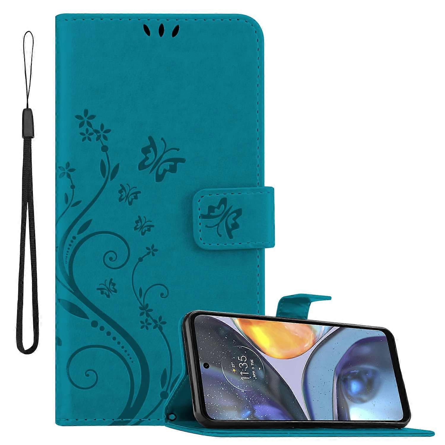 Motorola MOTO G22 Protective Case - with Floral Pattern and Card Slot