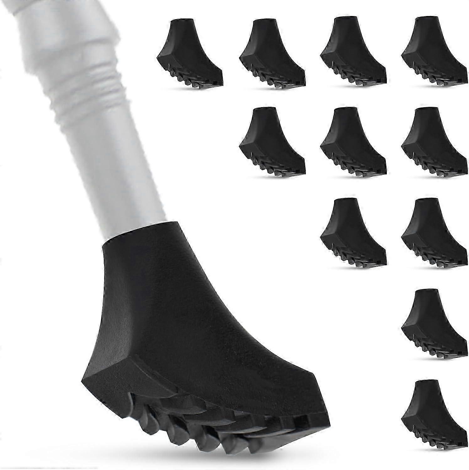 12x Rubber Tips for Nordic Walking & Trekking Poles - Hiking & Terrain Grip Accessories