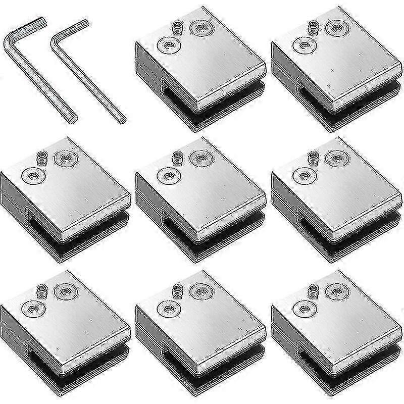 Pcs 8-10mm σφιγκτήρες γυαλιού 304 επίπεδος πίσω διευθετήσιμος βραχίονας ανοξείδωτου για το κιγκλίδωμα σκαλοπατιών