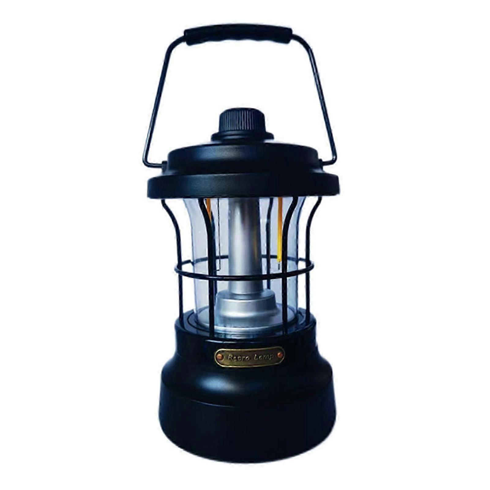 Portable Vintage Lantern Lamp Waterproof Emergency Flashlight for Outdoor Activities
