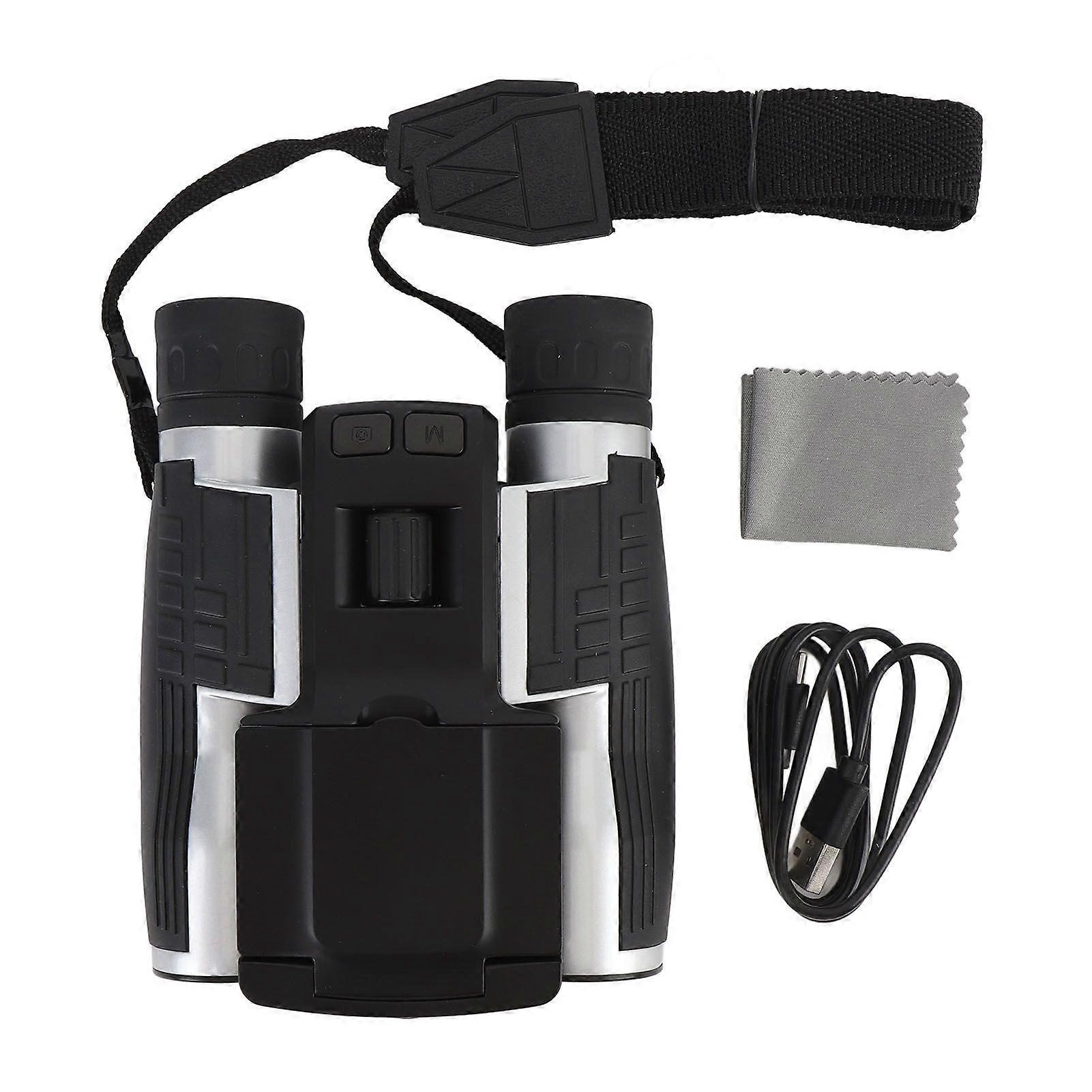 12x32 Binoculars with Camera 2.4 Inch Color Display 2.5K 48MP Video Photo Recorder for Bird Watching Travel 8X Digital Zoom