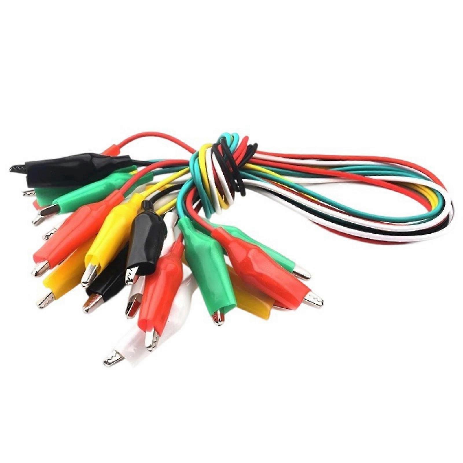 10PCS Multifunitonal Test Probes with Color Varied Alligator Clip 3 Size Option PVC and Metal Texture 50cm Length  45mm