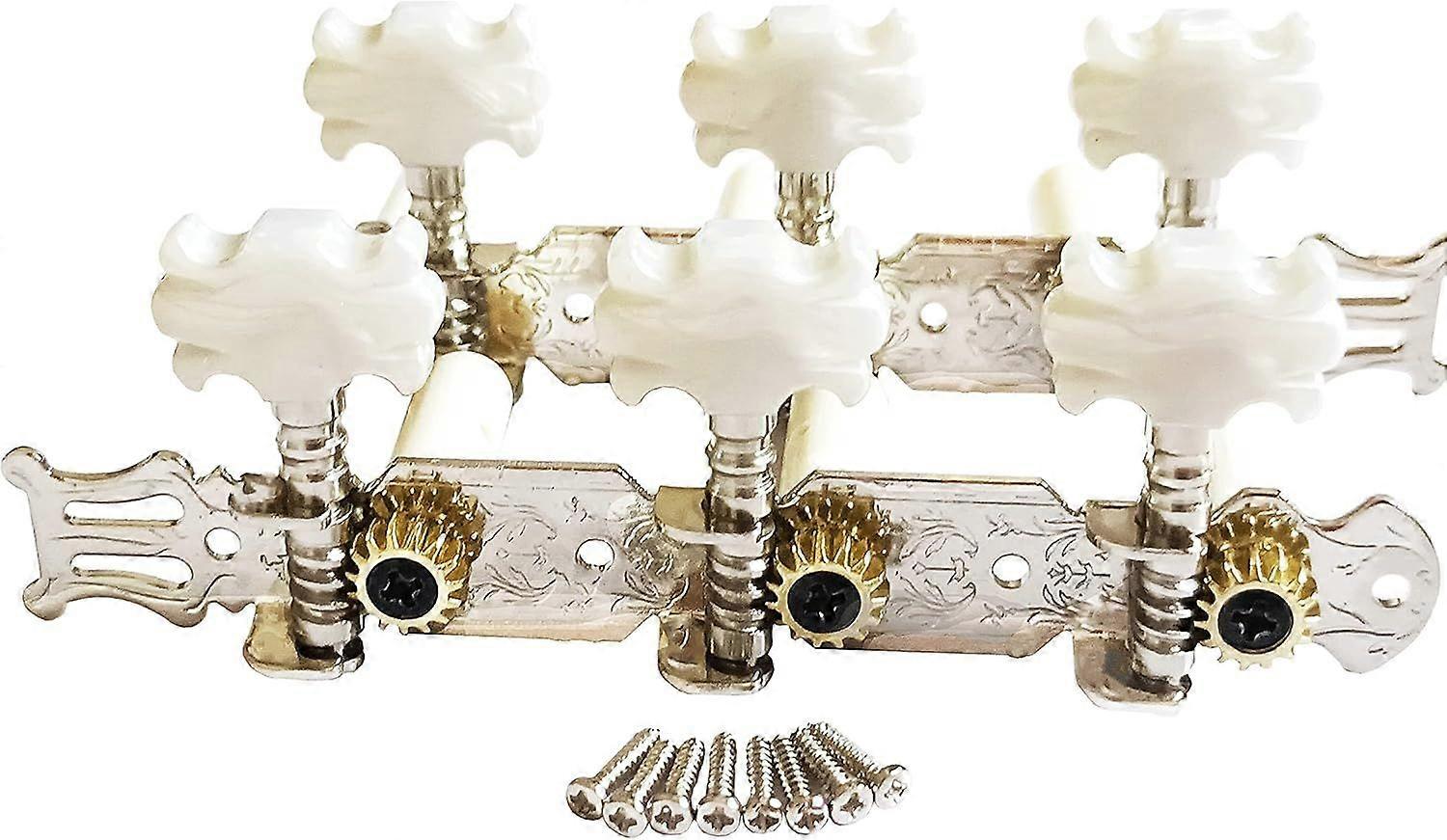 Classical Guitar String  Tuning Pegs Keys Tuners Set, Butterfly Button 3L 3R