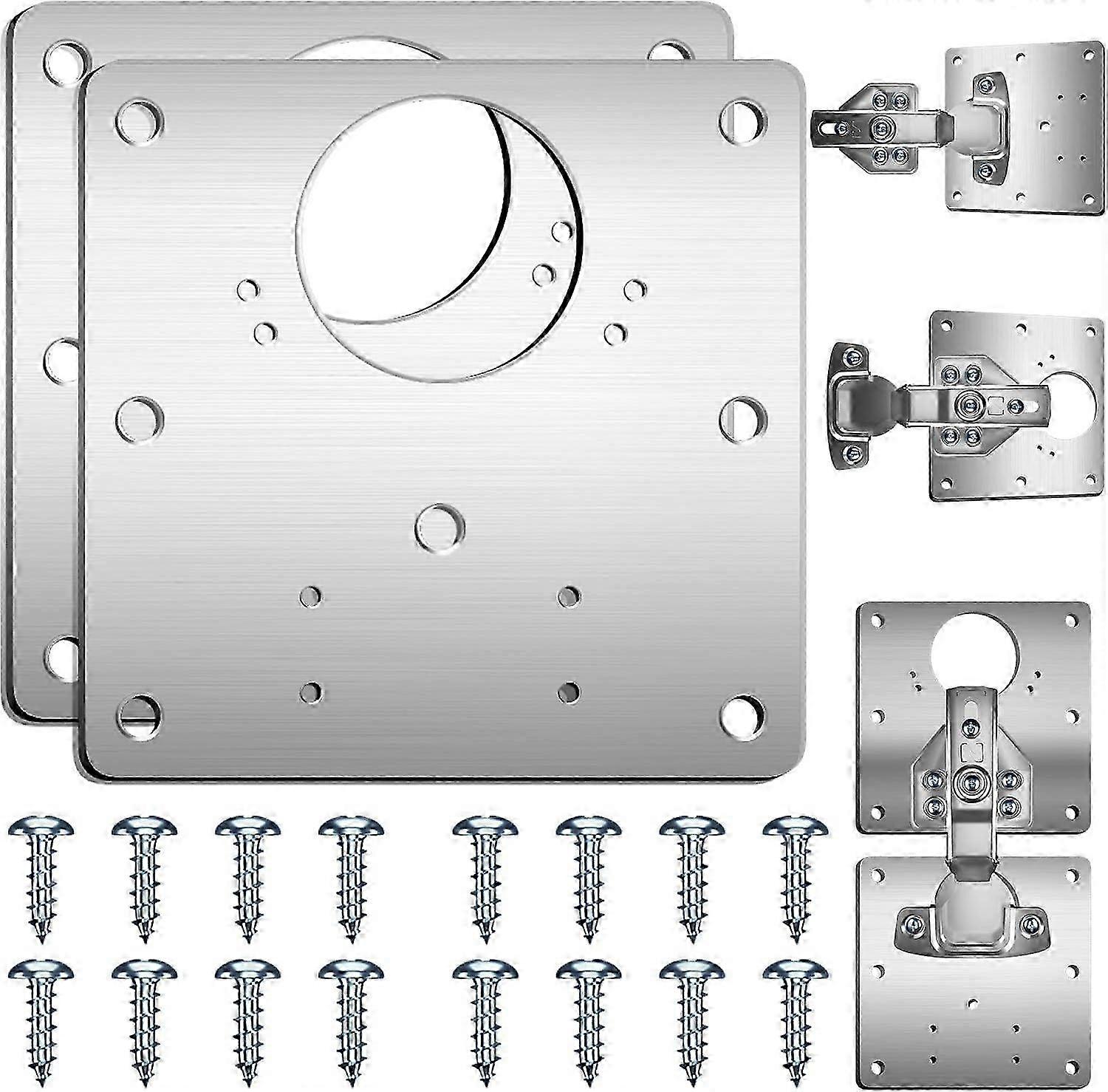 Hinge Repair Plate,2PCS Cabinet Hinge Repair Plate with Customized ...