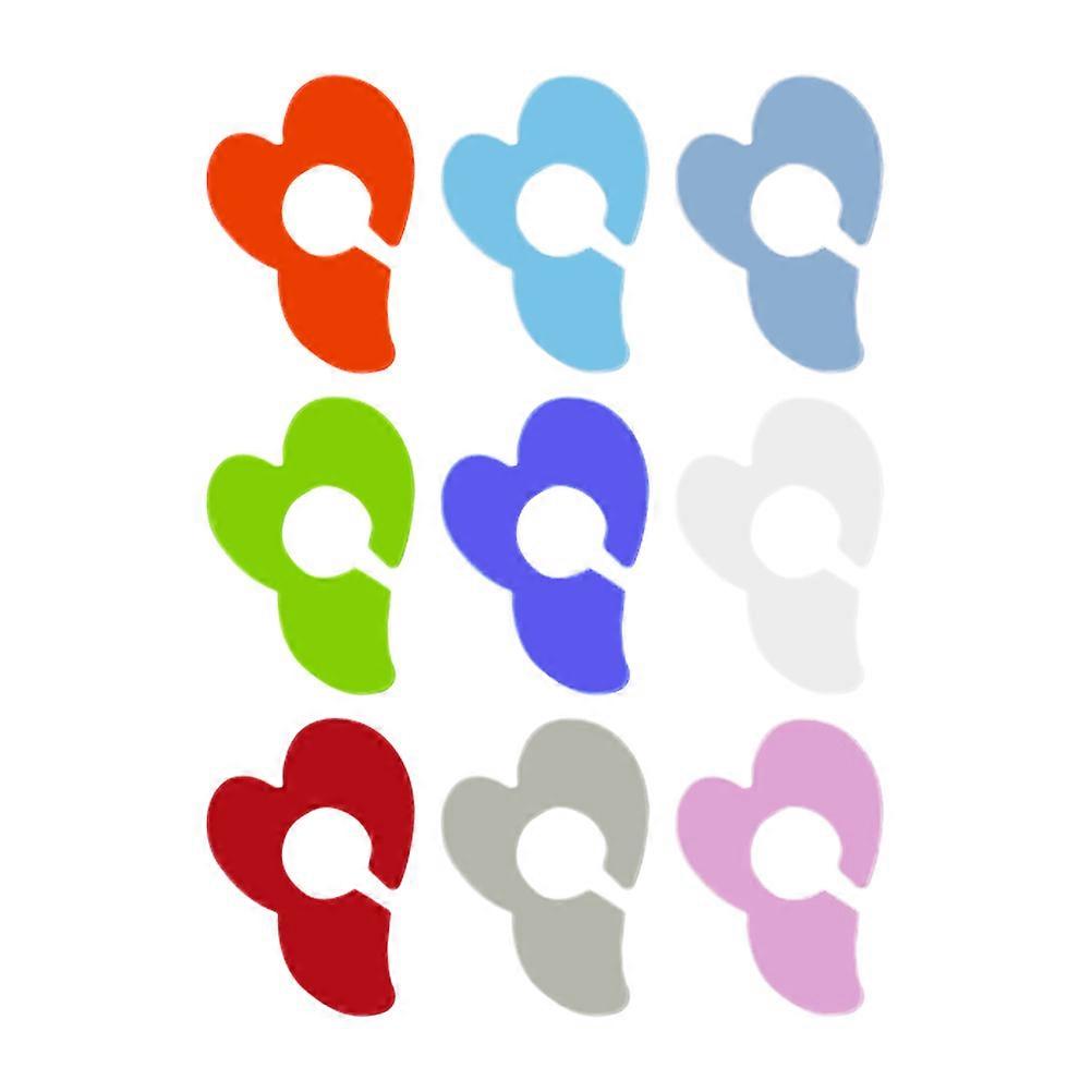 Silicone Glass Identifiers Cloud Shape Wine Glass Markers Party Accessories Assorted Color 3X2.2X0.2CM 24Pcs