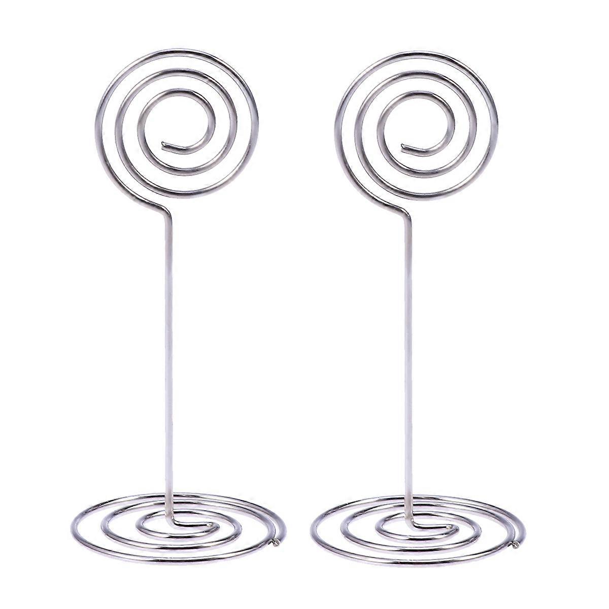 10pcs Place Holder Round Shape Wedding Party Favor Clips (Silver)