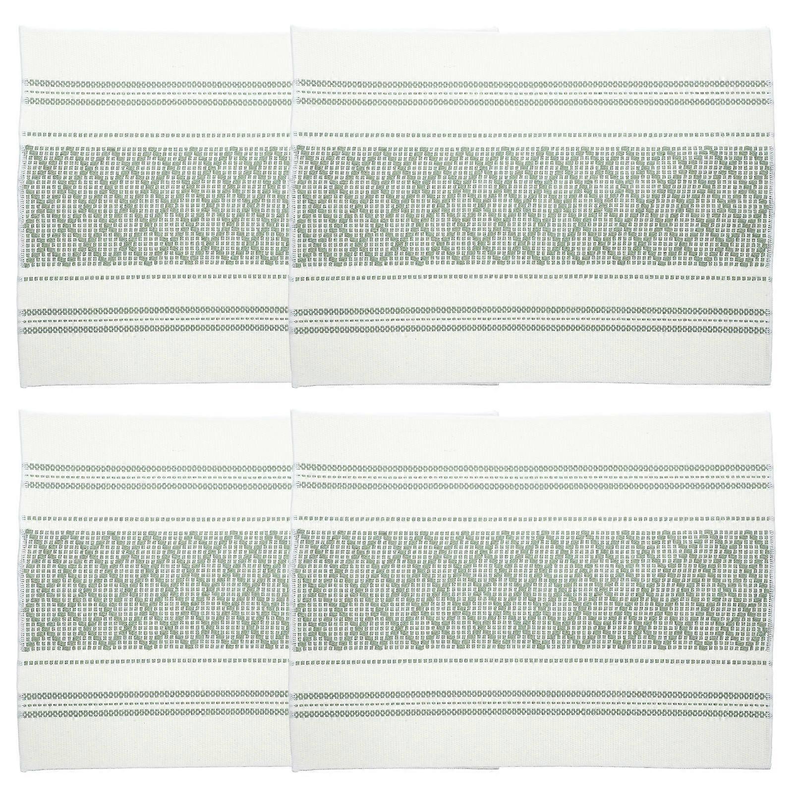 Here's a well structured product description for your **4pcs Farmhouse Style Woven Cotton Placemats Set**:
### 🌾 4pcs Farmhouse Style Woven