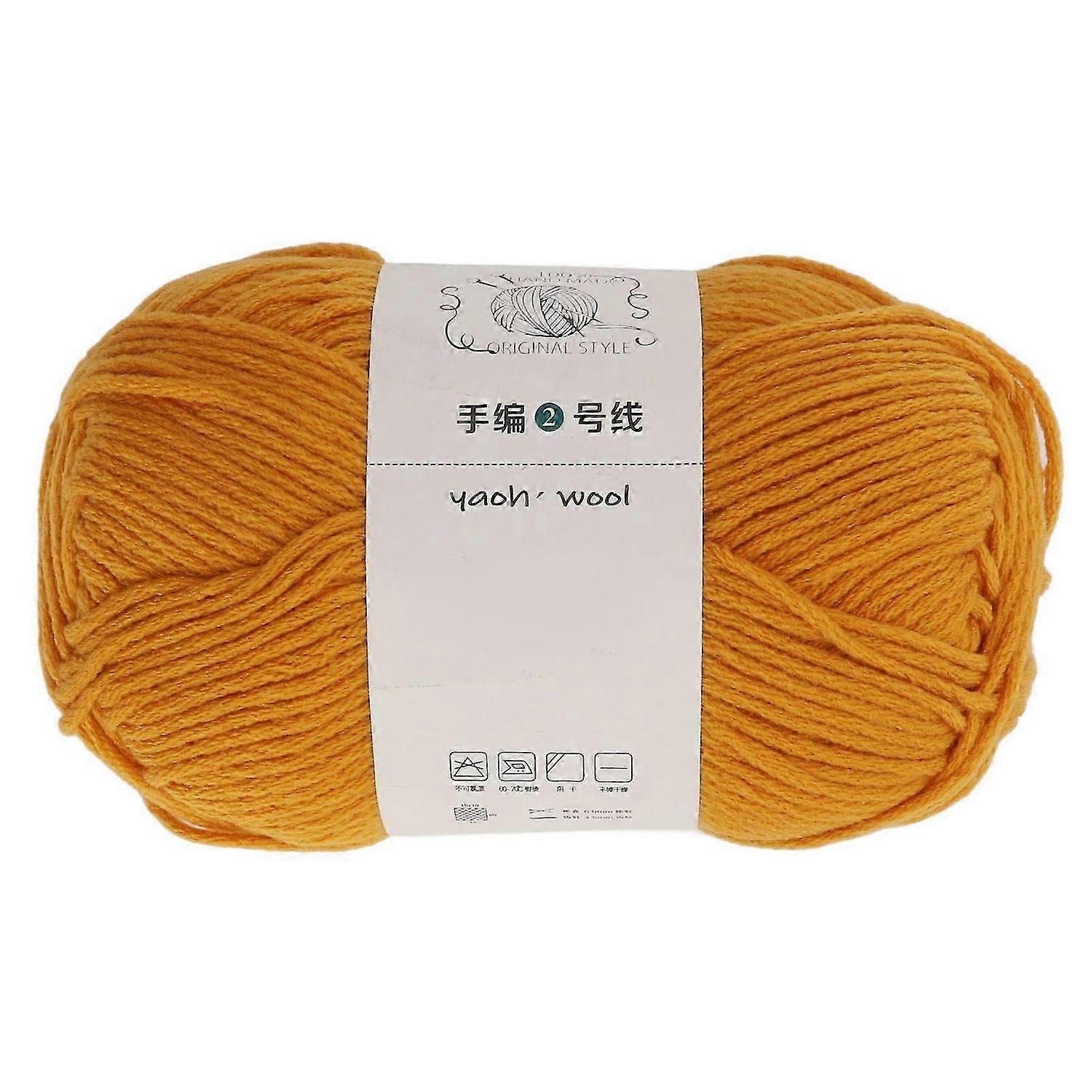 2025 Latest Model Crochet Yarn 6 Strands Autumn Yellow Medium Thick