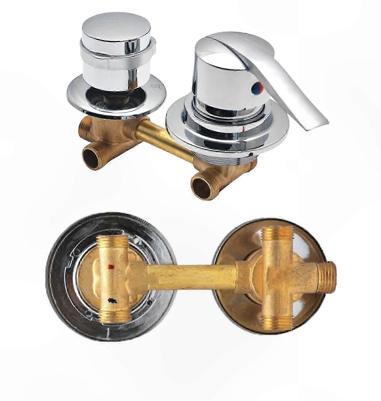 Brass Shower Mixer Valve, Multi-Function Diverter for Bathtub and Steam Room Use