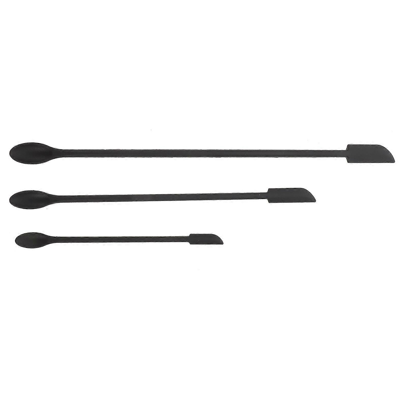 3Pcs Silicone Jar Spatula for Home Use Black Silicone Food Spatula Set