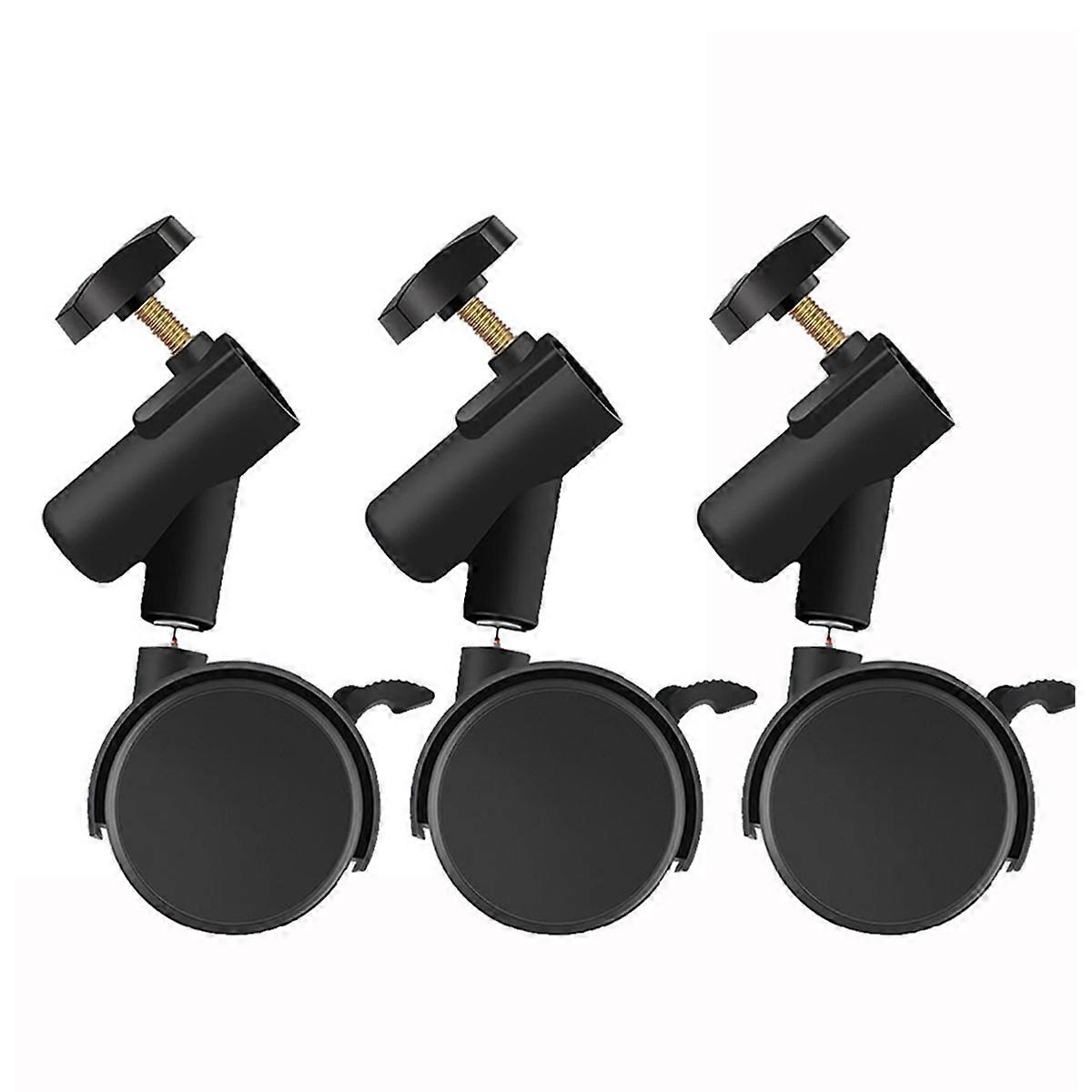 3pcs Flexible Swivel Casters Wheels with 19mm Diameter Mounting Holes