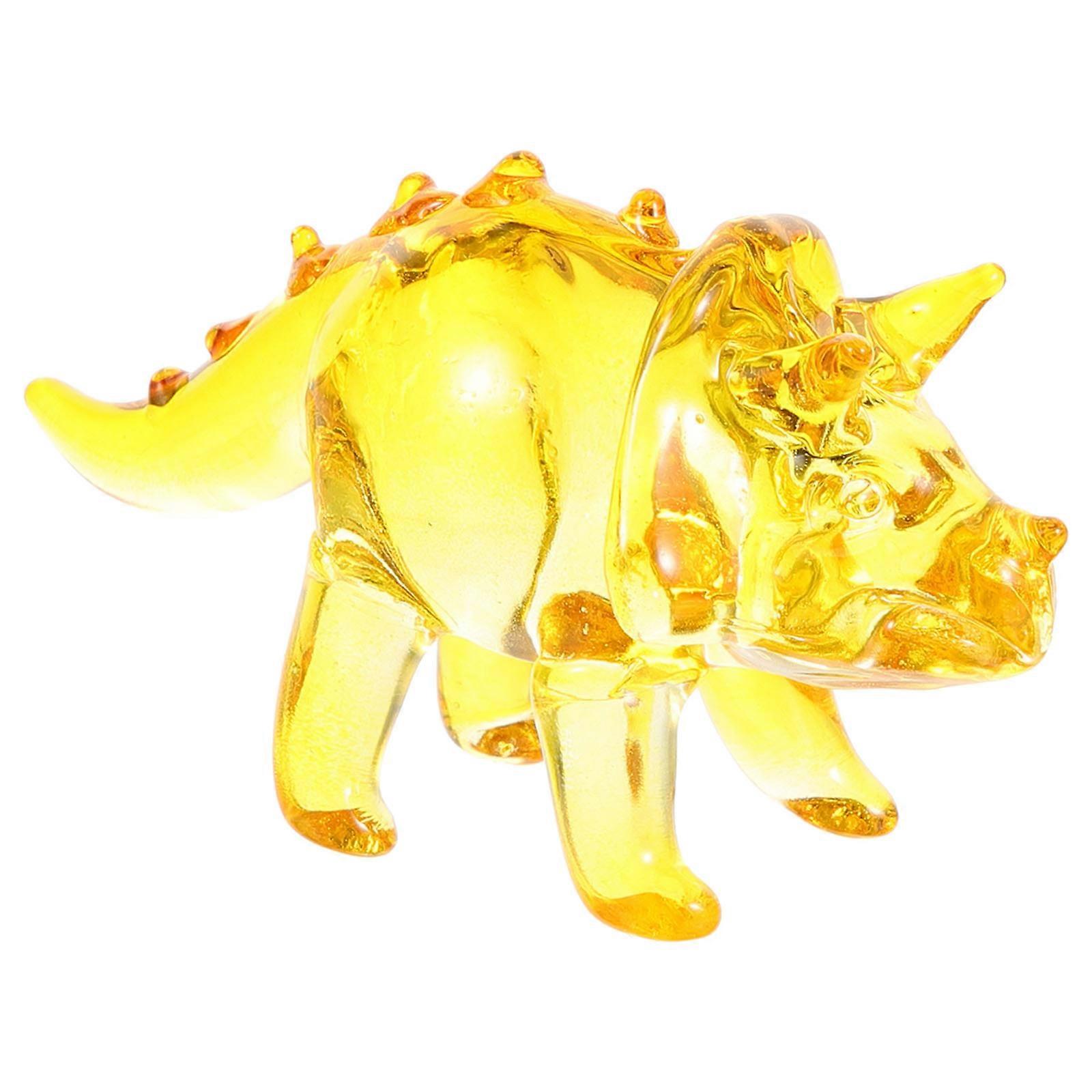 Golden Crystal Craft Dragon Statue for Decoration Home Desktop Ornament