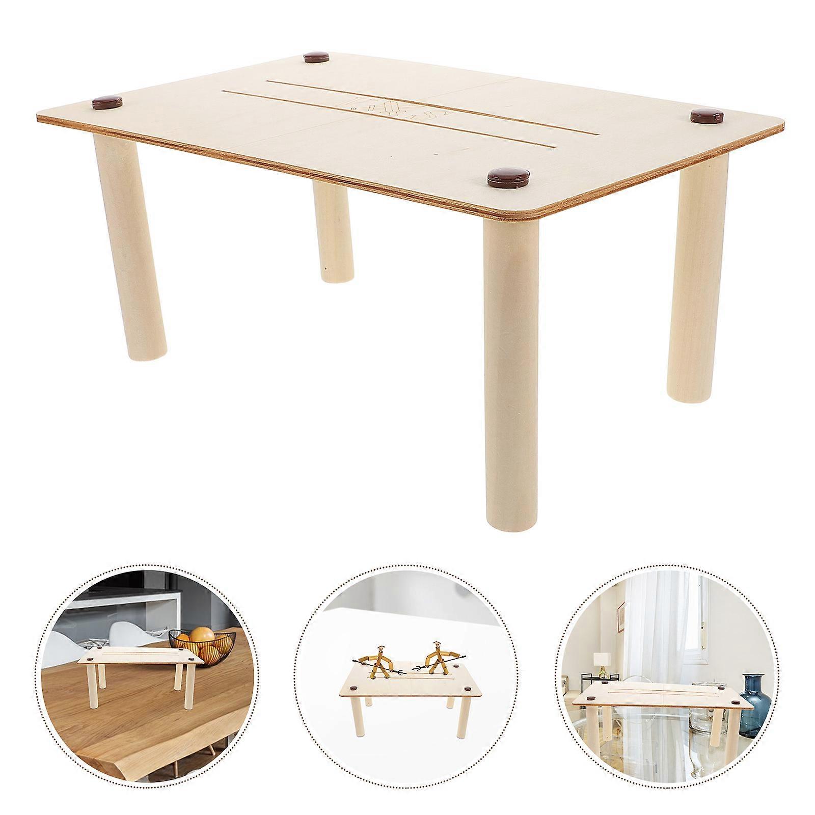 Wooden Fighting Table for Hamster Play Coordination Training 3Pcs