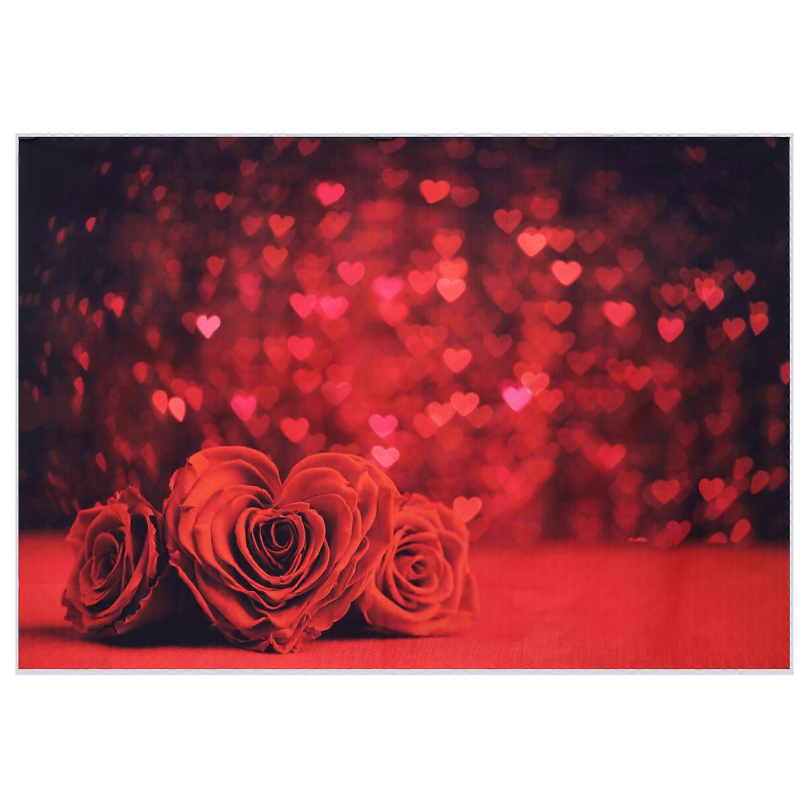 Photographic Background Cloth for Photography Rose Backdrop Red Vinyl Valentine's Party