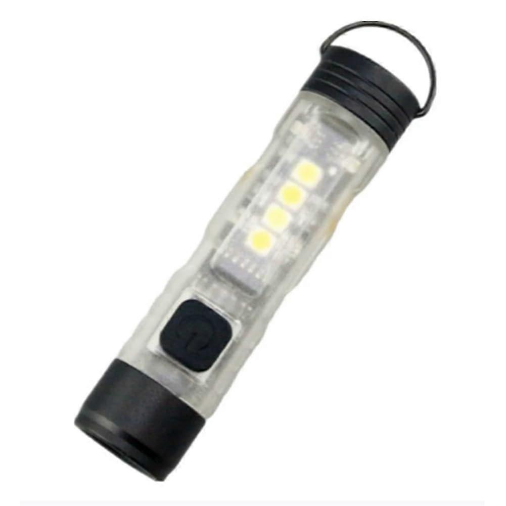 Mini Flashlight With Key Clip Pocket Ambient LED Long Endurance Battery Life Disaster Relief Emergency 5050 Small Light