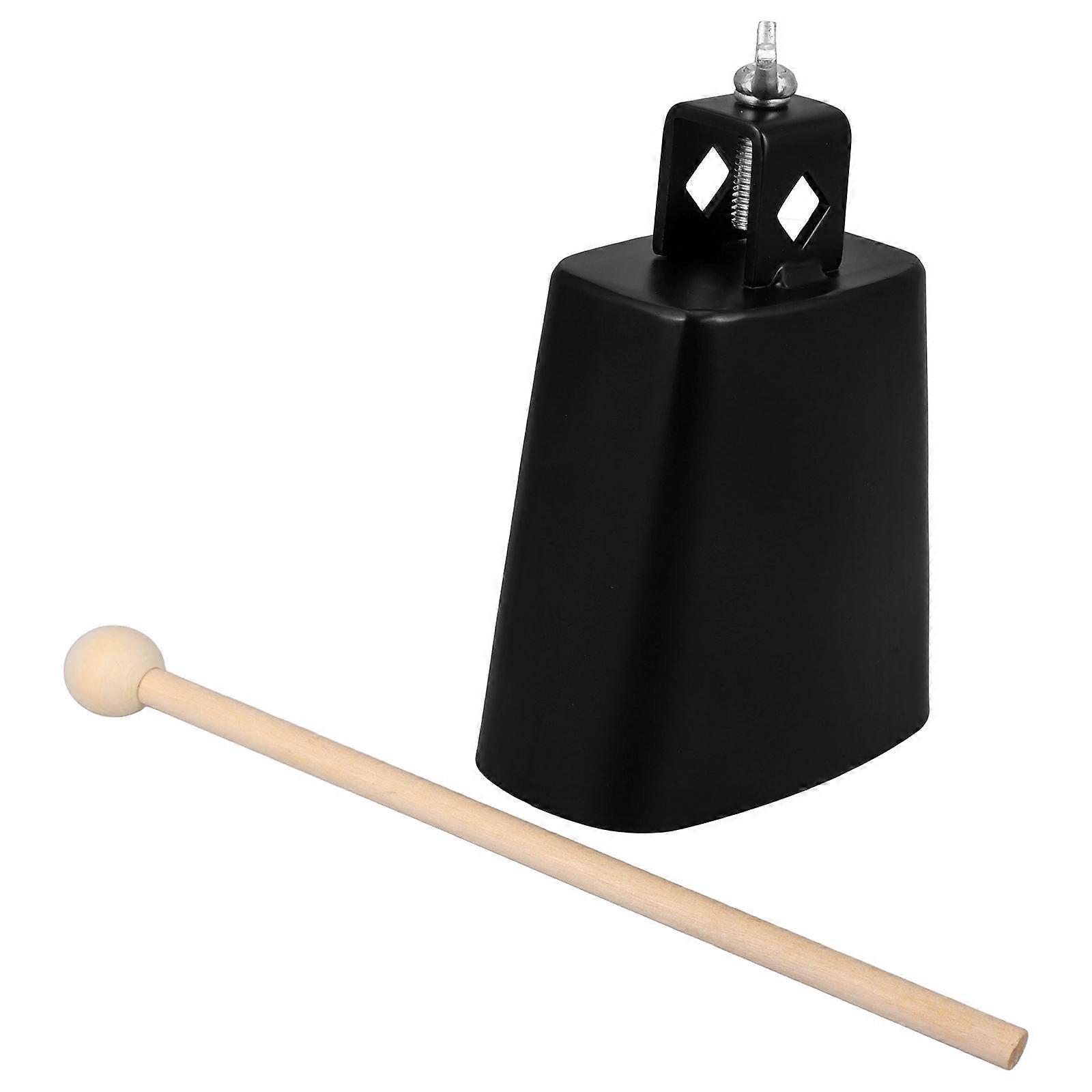 Drum Cowbell Metal Cowbell for Drum Set 4 Inch Black Accessory