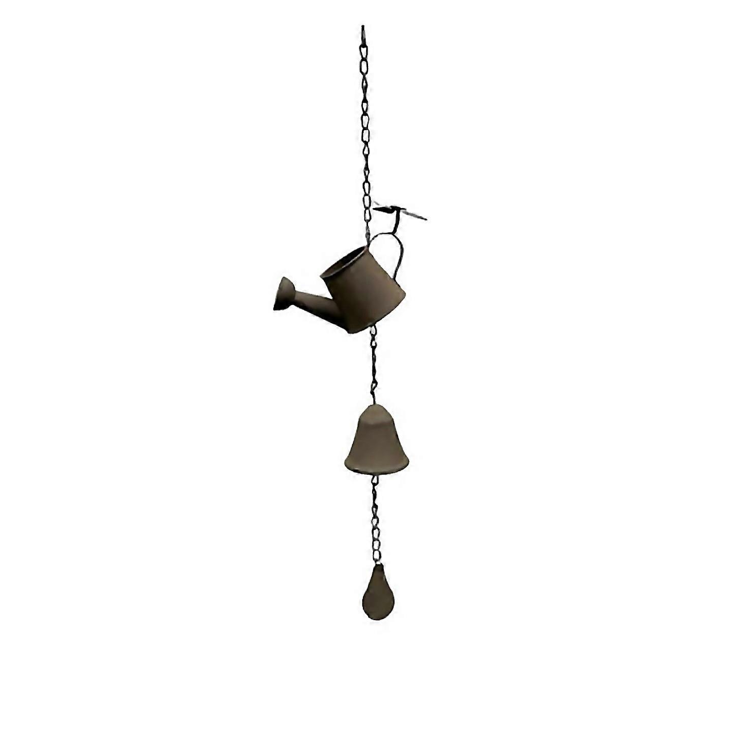 For Retro Old Cast Iron Kettle Wind Chimes Garden Courtyard Hanging