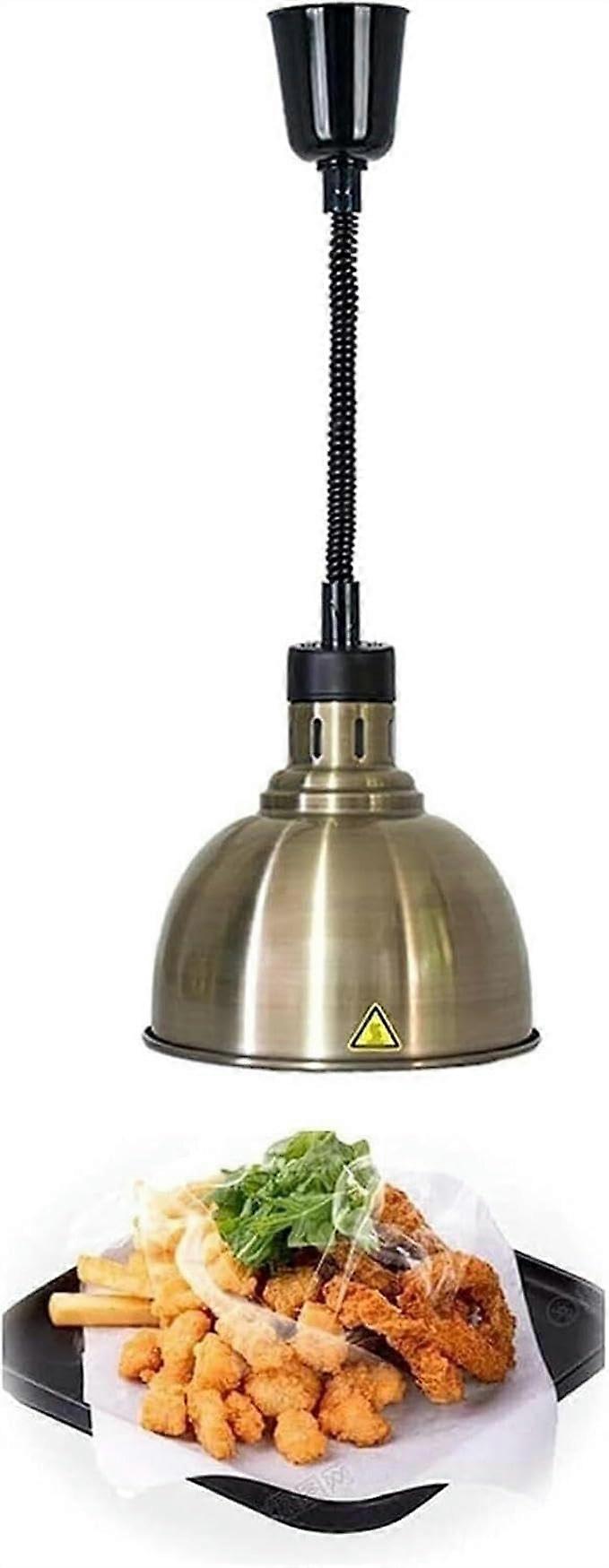 Food Heat Lamp 60-180cm Adjustable Buffet Warmer with 250mm Lampshade for Food Preservation Chandelier