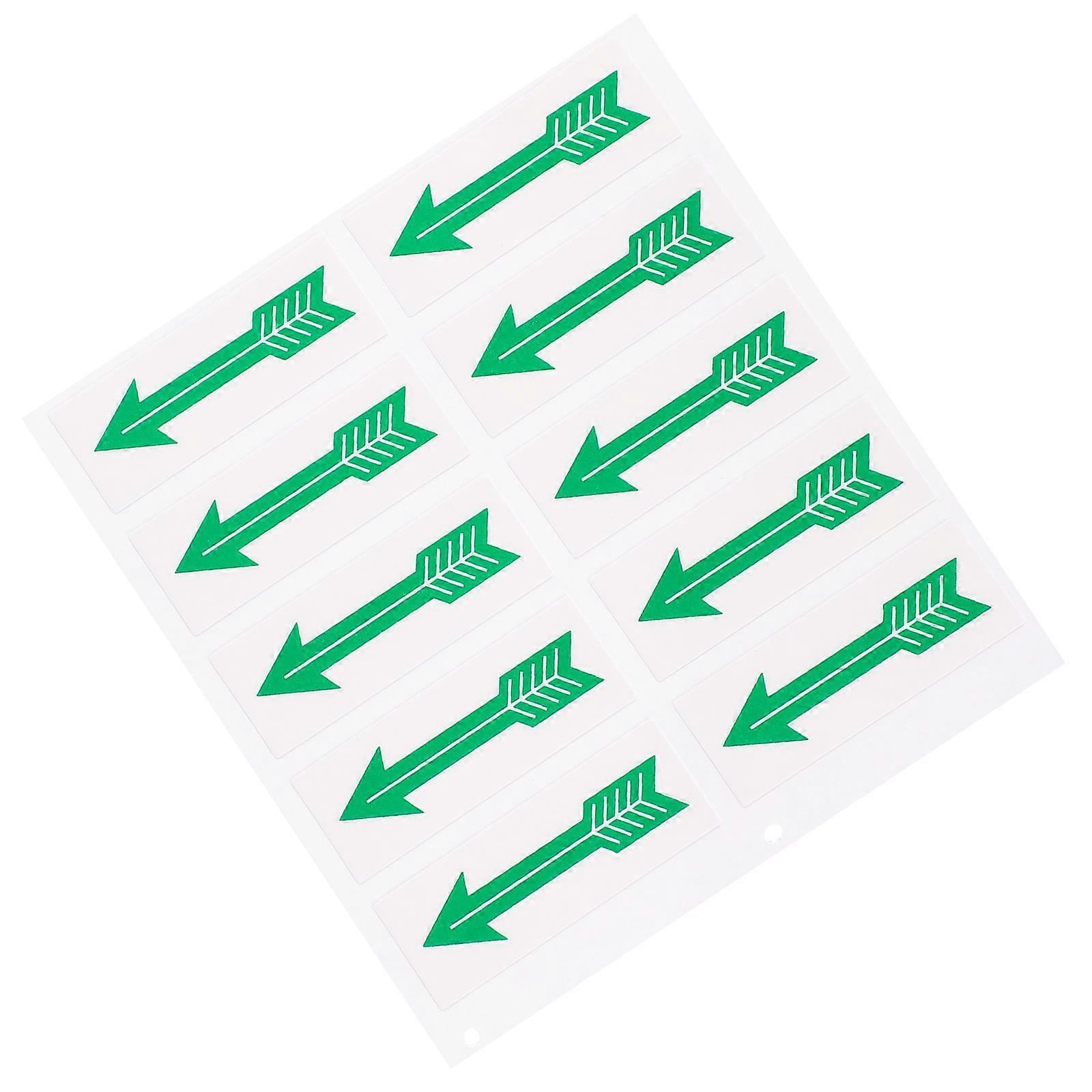 10pcs Arrow Caution Sticker Arrow Indicating Direction Decals Warning Decals