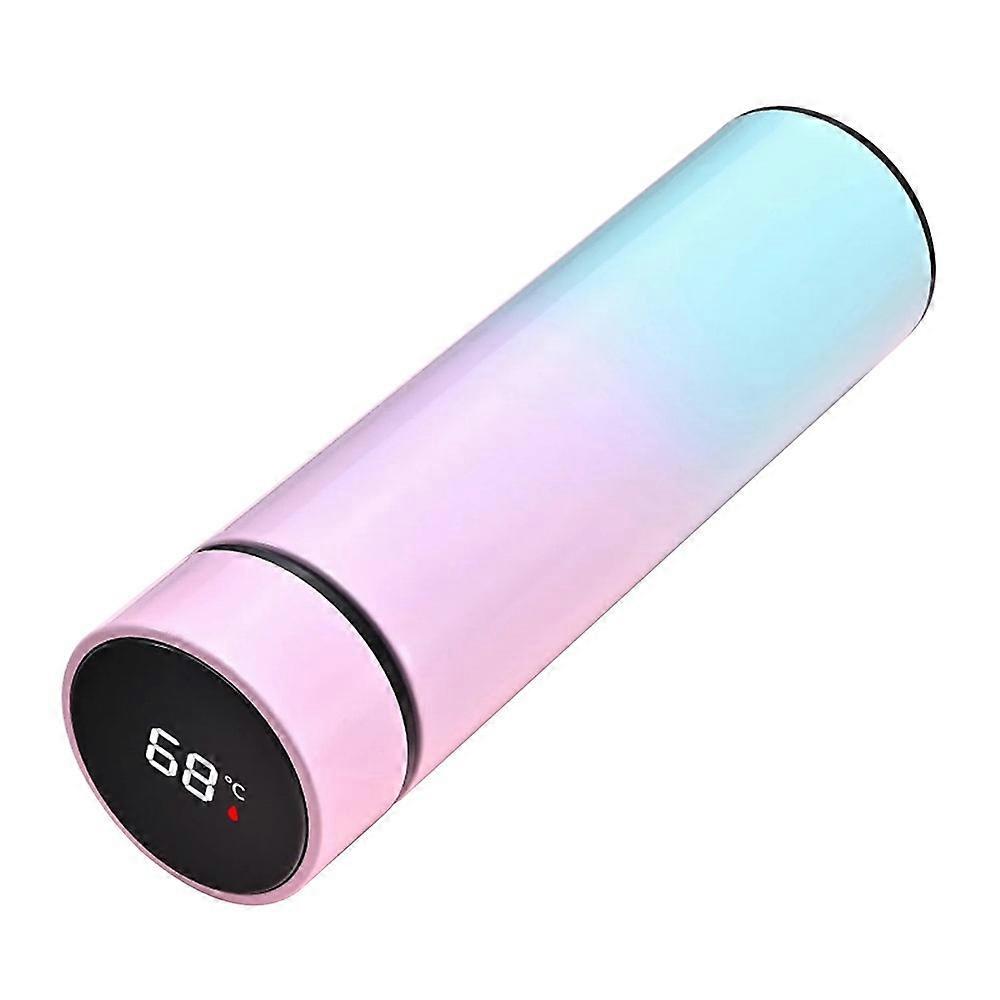 500ML Gradient Color Insulated Bottle with Smart Temperature Display 304 Stainless Steel Double Wall Vacuum Cup