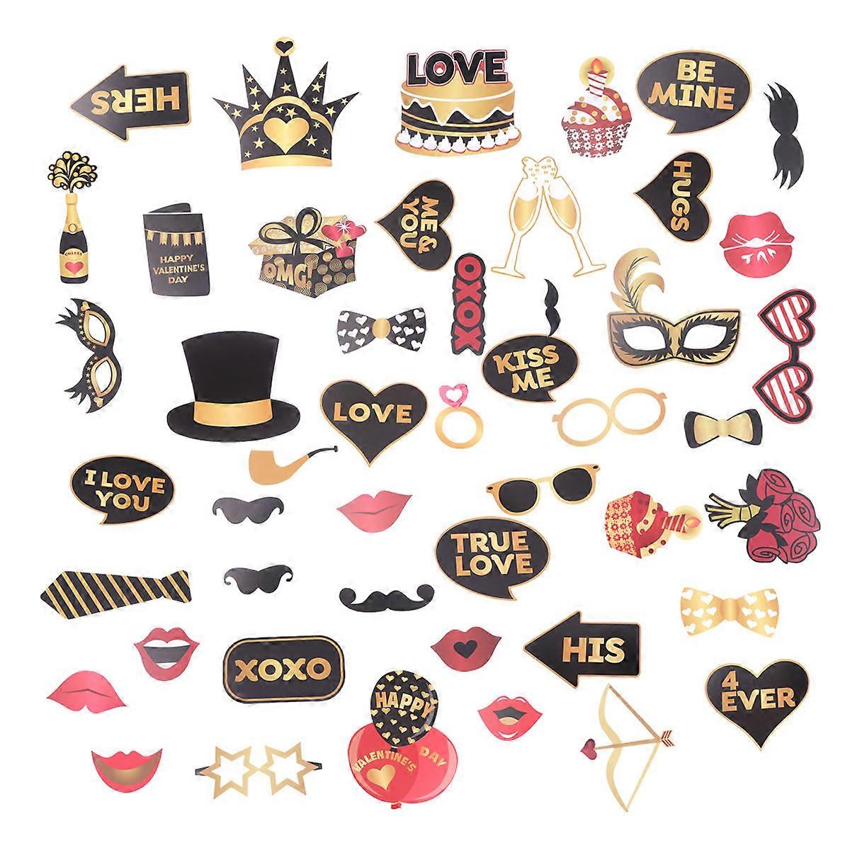 Colorful Photo Props 50Pcs Paper Mustache Shape for Memorable Photography