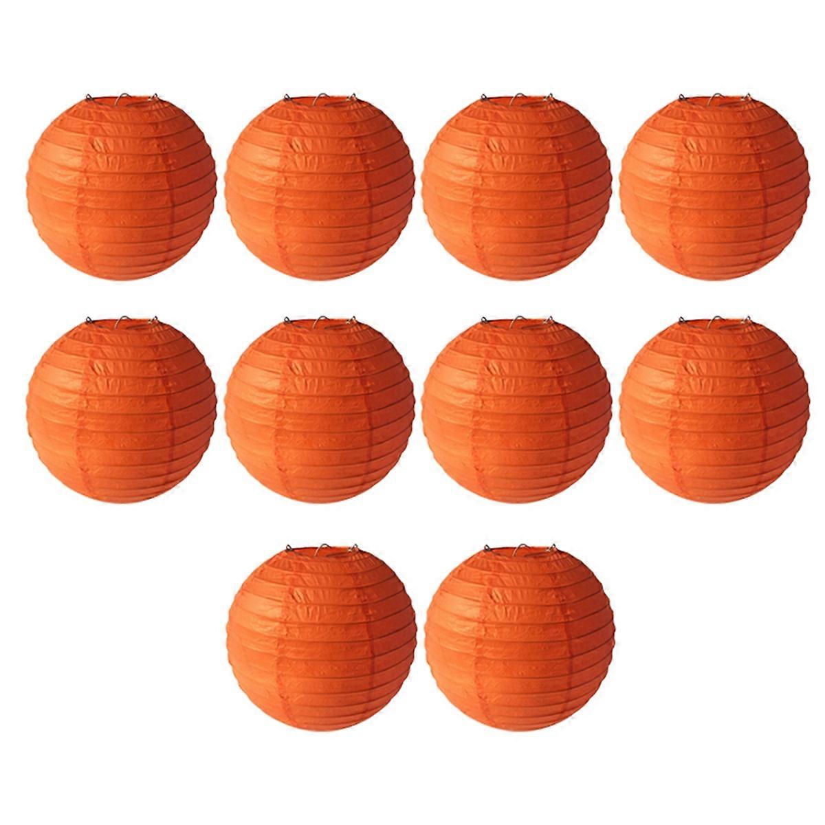 Orange Red Paper lanterns, diy round lanterns suitable for weddings