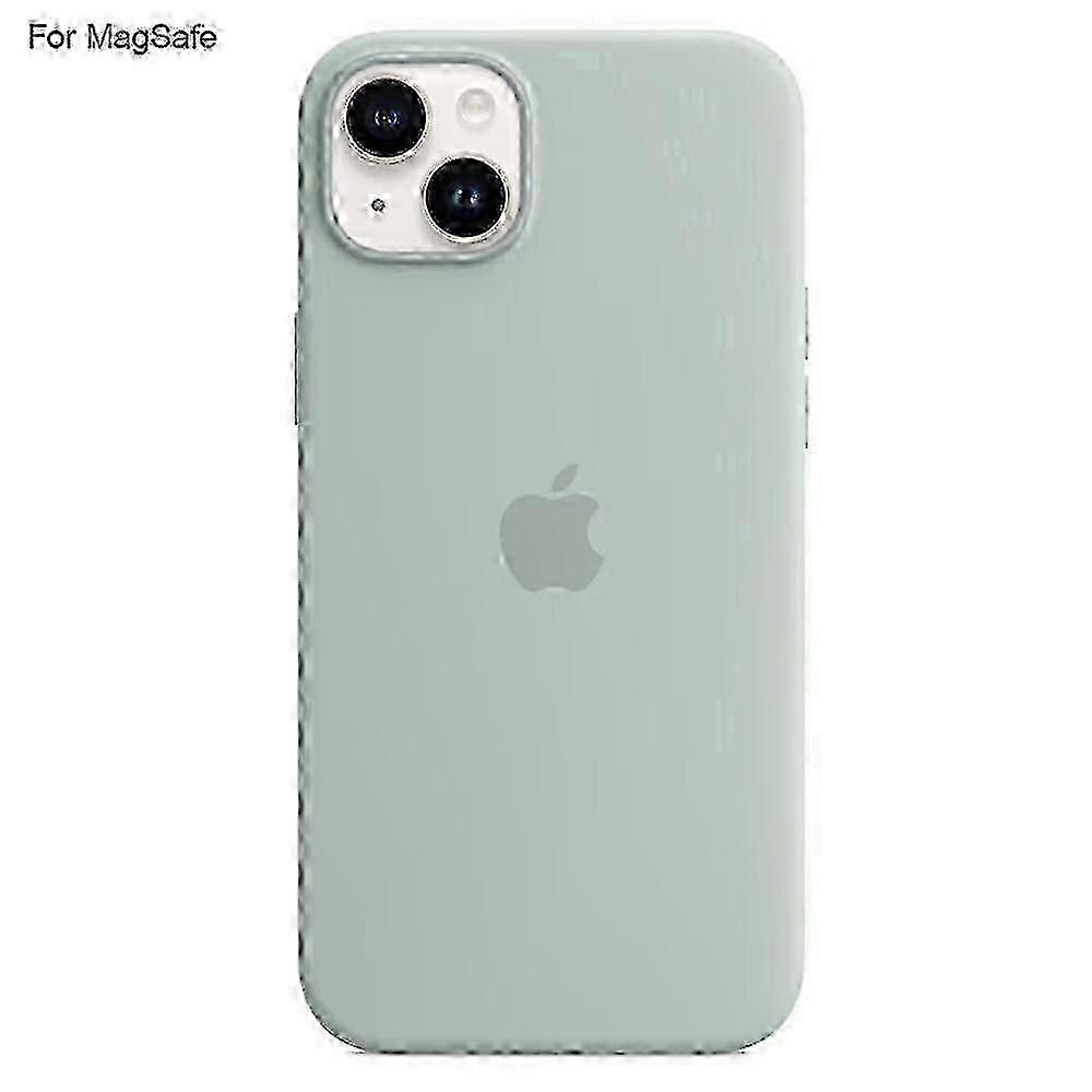 Liquid Silicone Phone Case for iPhone 14 - MagSafe Compatible Protective Back Cover with PopSocket
