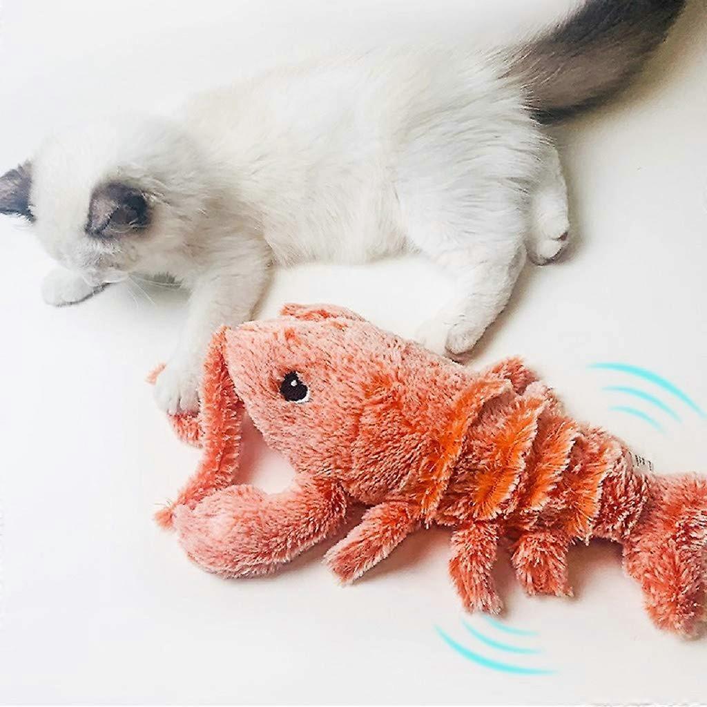 Interactive Dog Toys Floppy Lobster Plush Toy USB Rechargeable Calming Pet Toy For Medium Dogs
