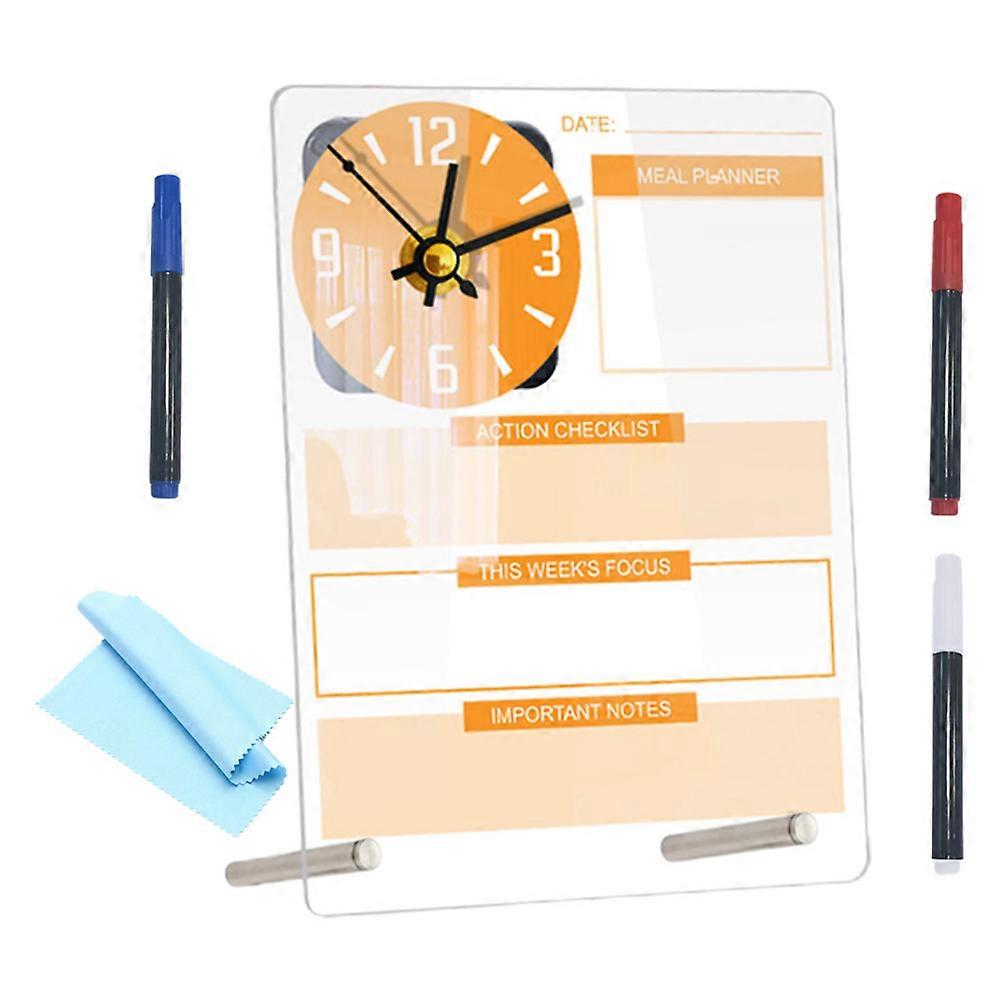 Rectangular Acrylic Writing Board For Home Office Decoration 7.9X5.9In Time Management 2 Sets