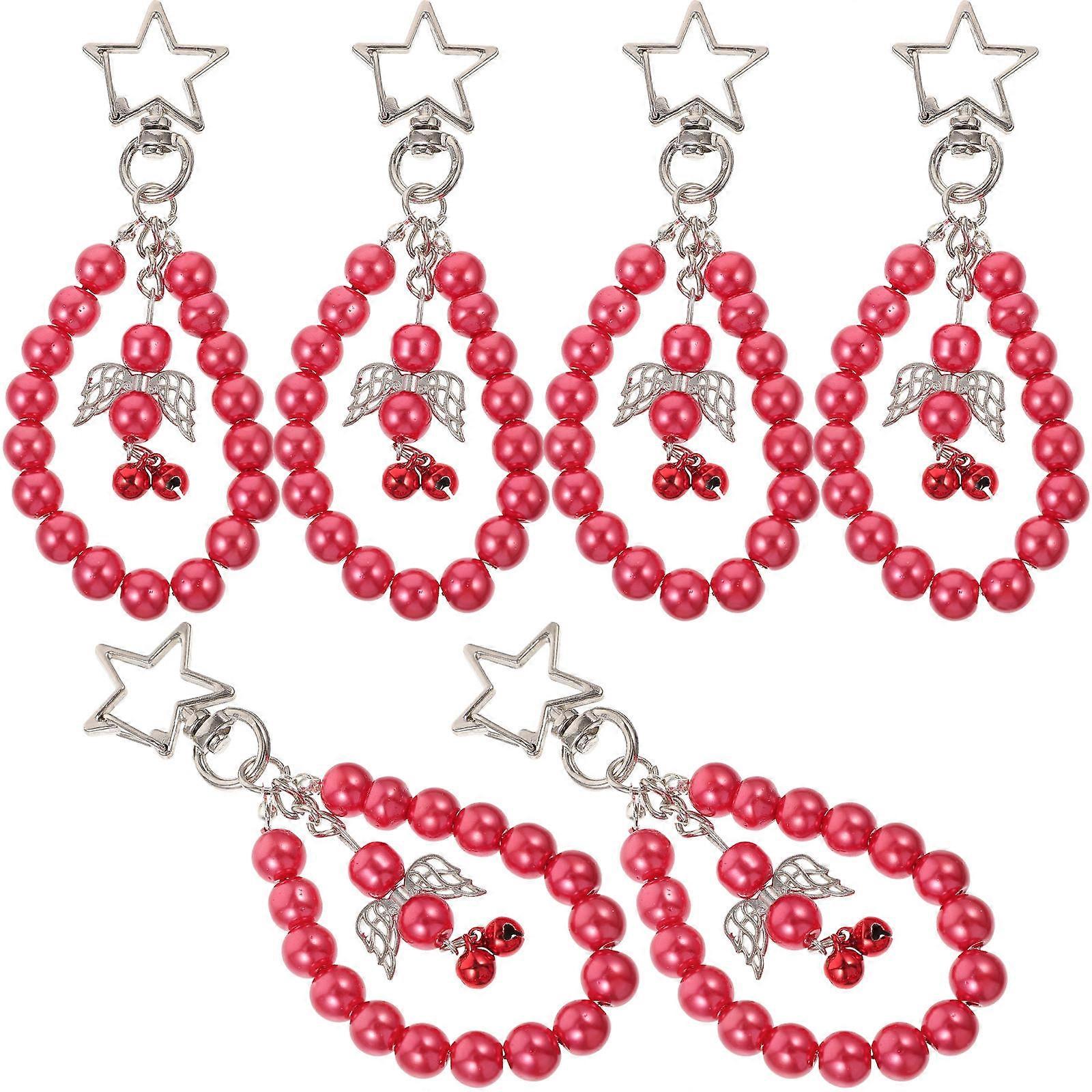 Hanging Xmas Tree Ornaments 12 Pcs Festive Decoration Keychain For Christmas Trees And Bags Red Color Unique Design