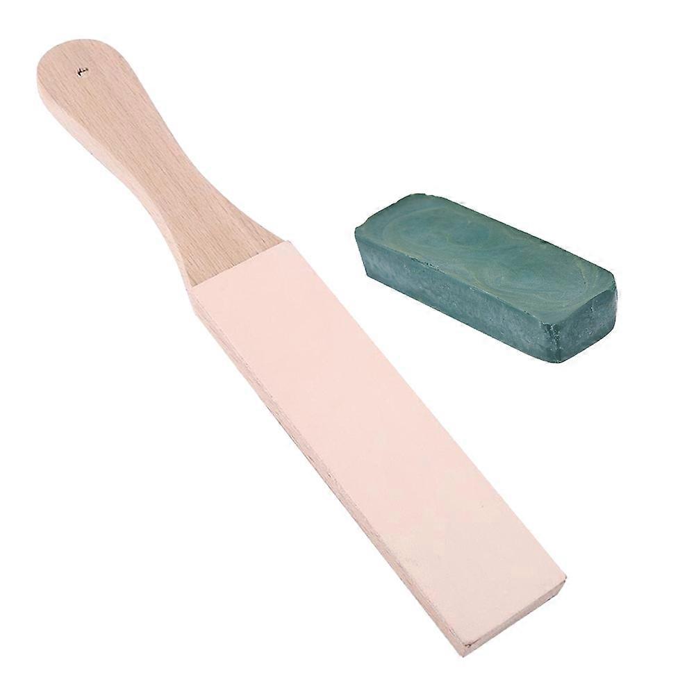 Wooden Knifeboard Strop for Sharpening 4Pcs Set with Honing Paste