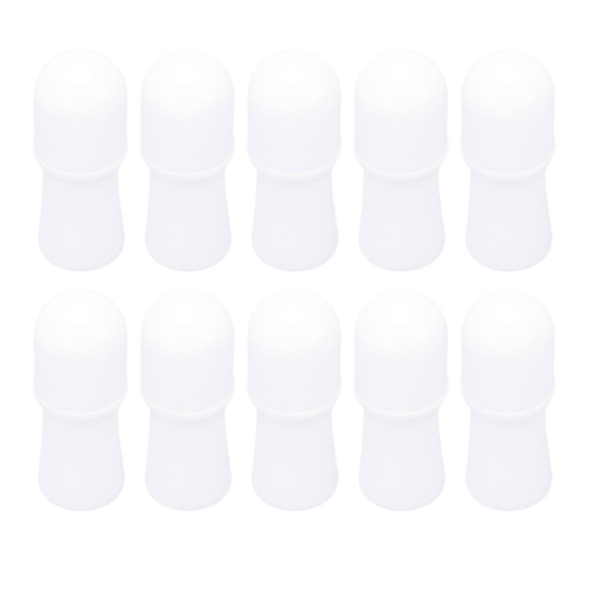 White Rolling Balls Bottles 10Pcs for Storage Essential Oil Application