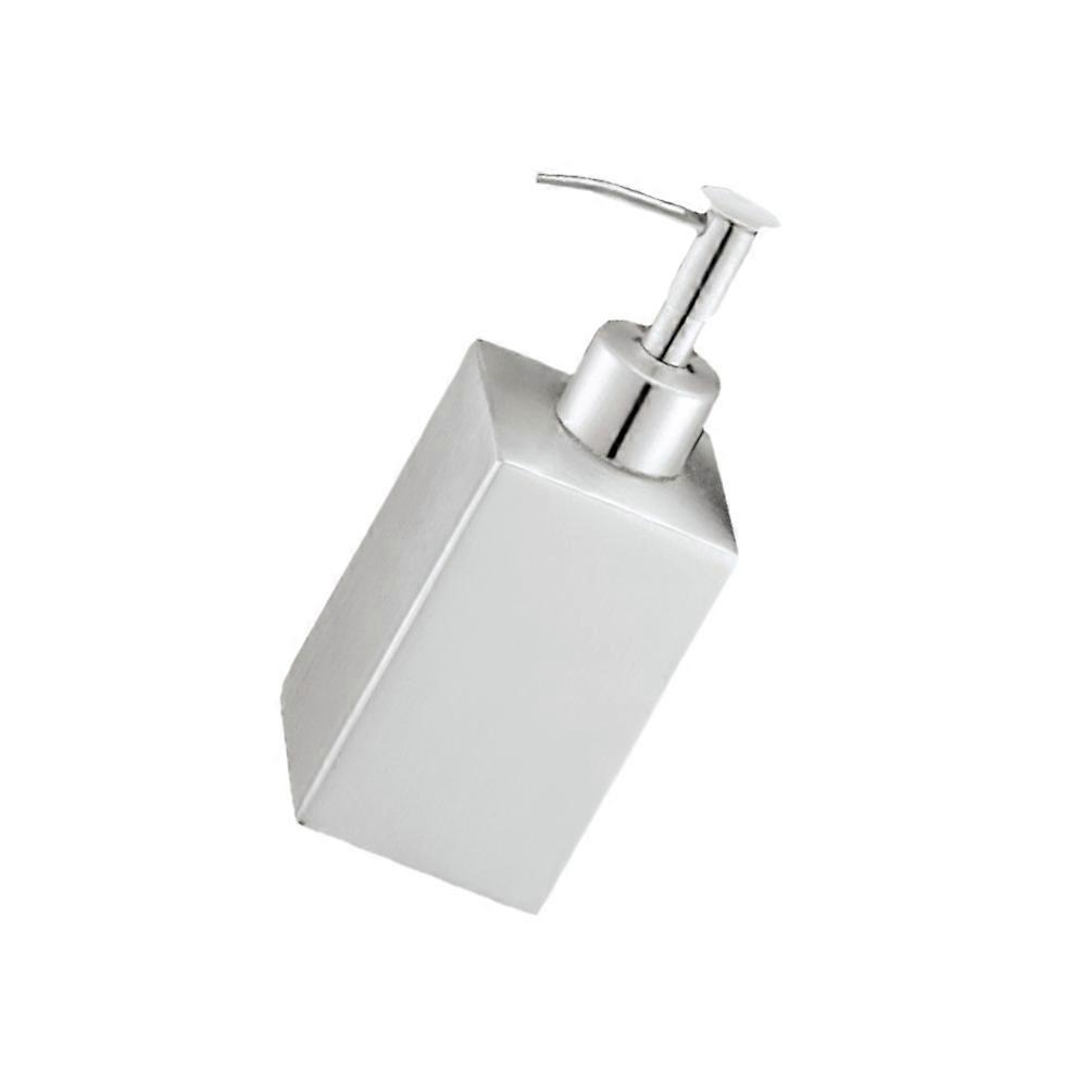 2Pcs 330ml Silver Stainless Steel Liquid Dispenser For Home Use Elegant Soap Pump Square Design