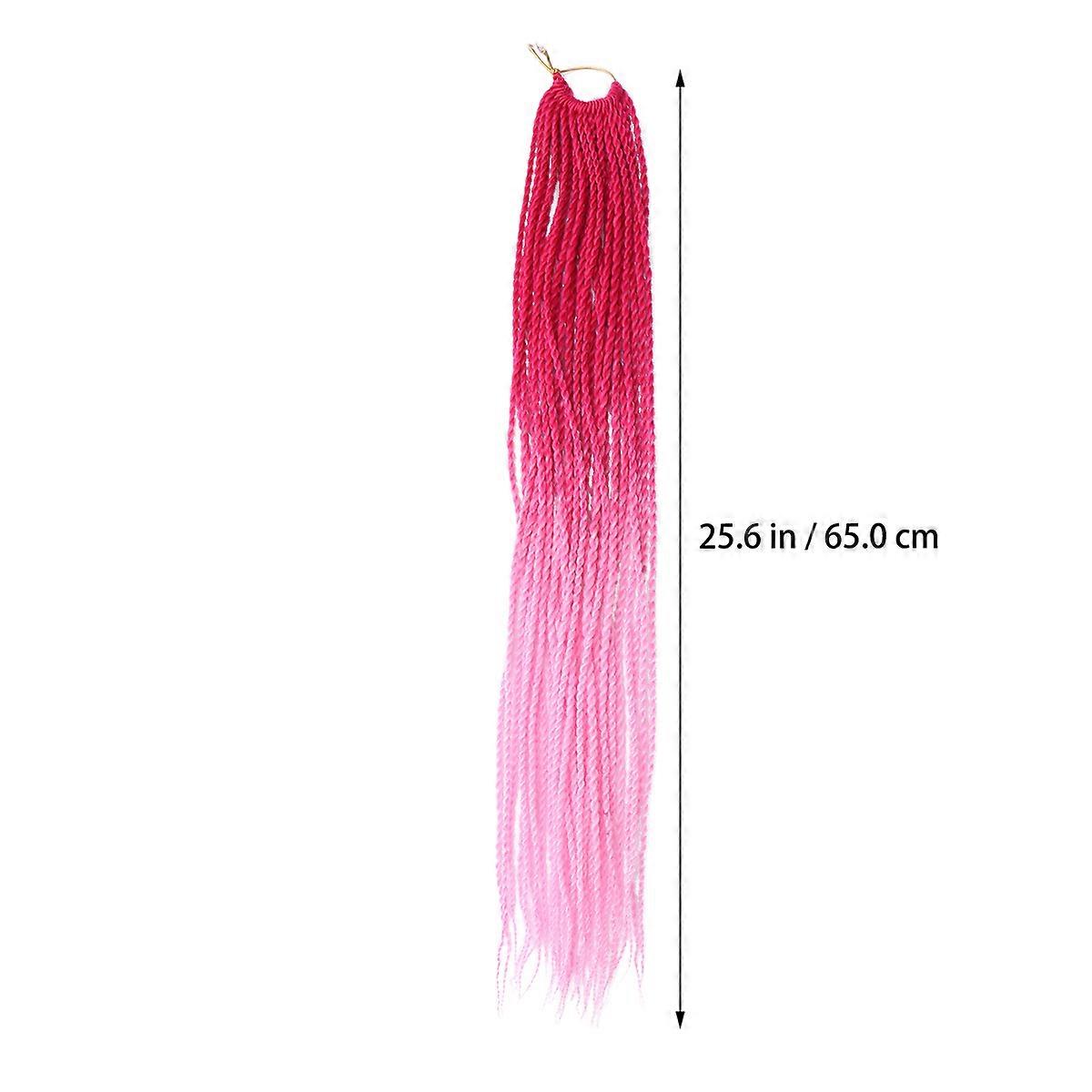 Peach Red Long Braid Ponytail Extension For Girls Party Suitable 60 X 0.2 X 0.2Cm 1Pack Fashionable Look