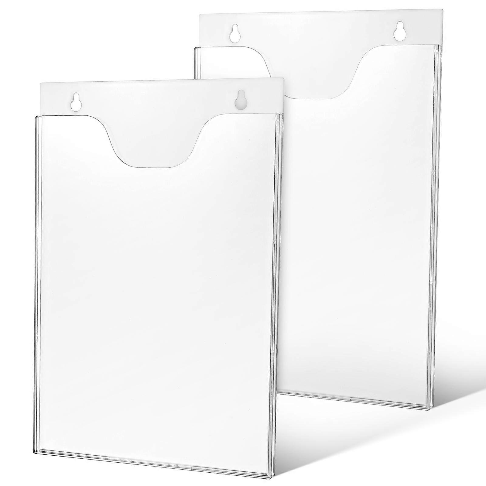Acrylic Wall Mount Mail Organizer for Office 2Pcs Vertical Document Holders