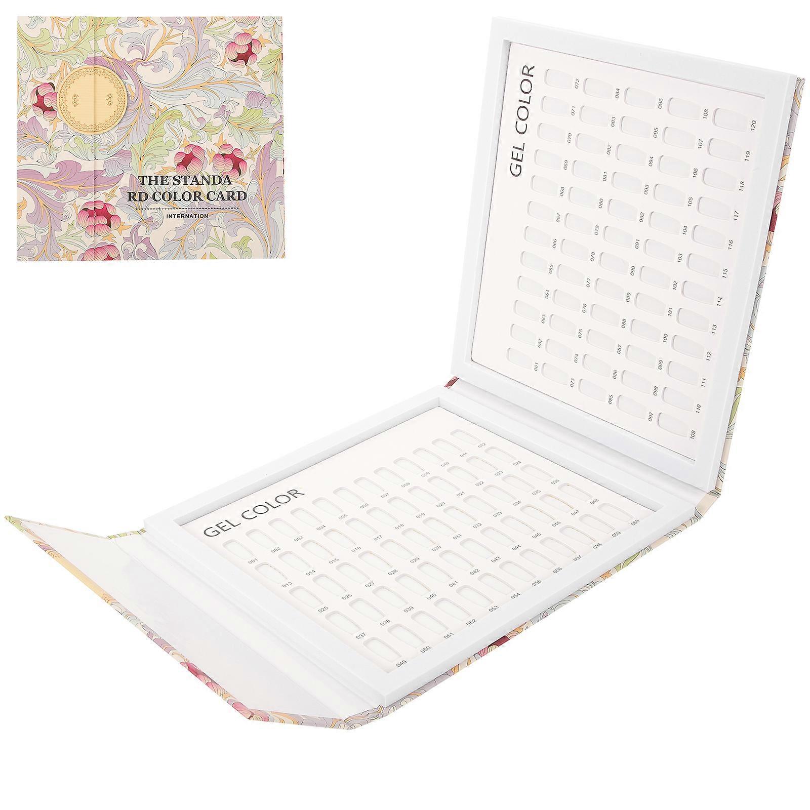 Nail Color Sample Plate for Nail Art Use 2Pcs White Display