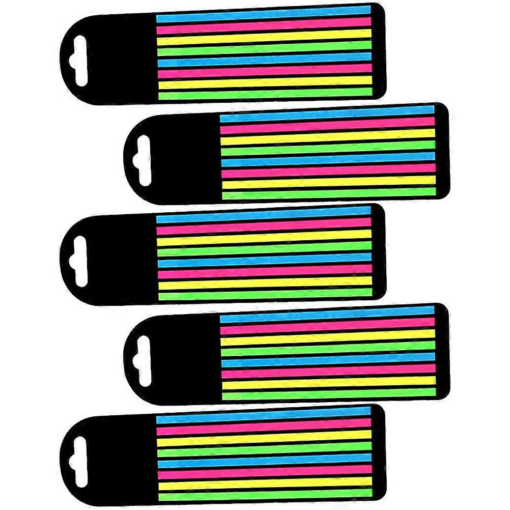 Guided Reading Strips Fluorescent Colors Bookmarking Highlighting School Use 5 Sets