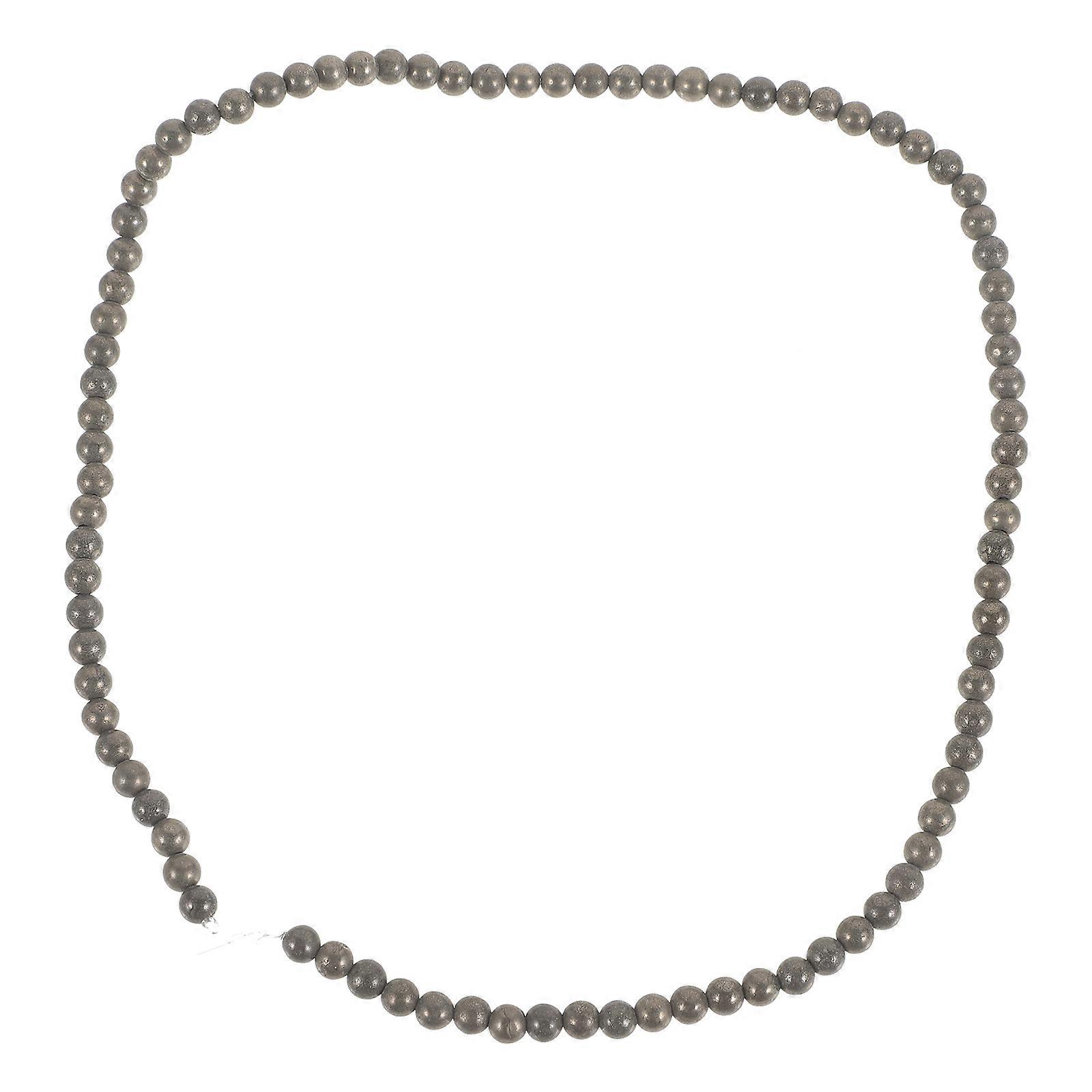 Pyrite Beads Jewelry Making Round Beads for DIY 5 Strings Included
