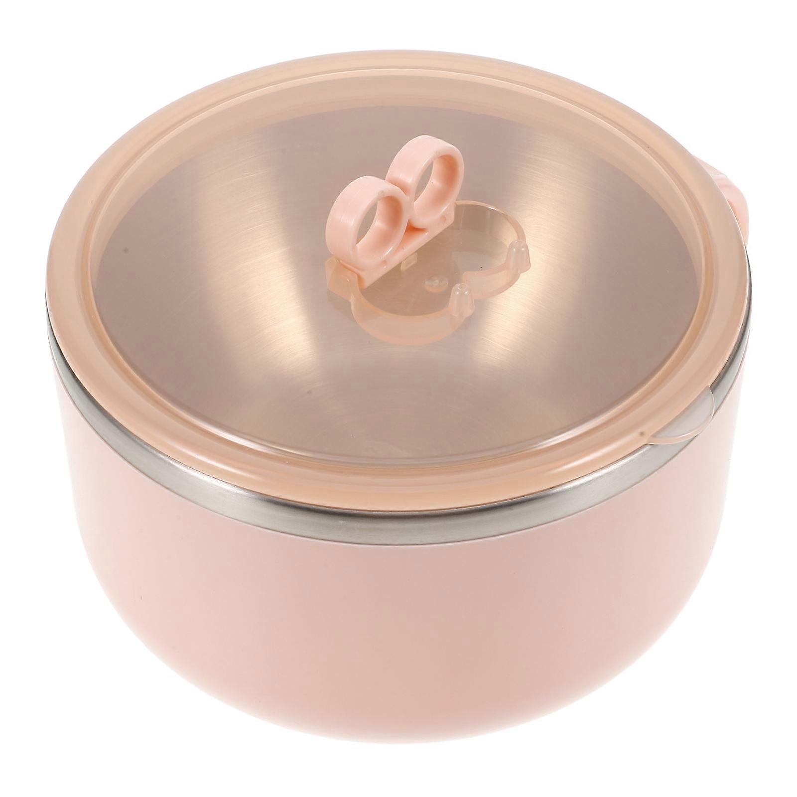 Soup Bowl for Eating Use 2Pcs Pink Medical Stone Food Container Large Capacity